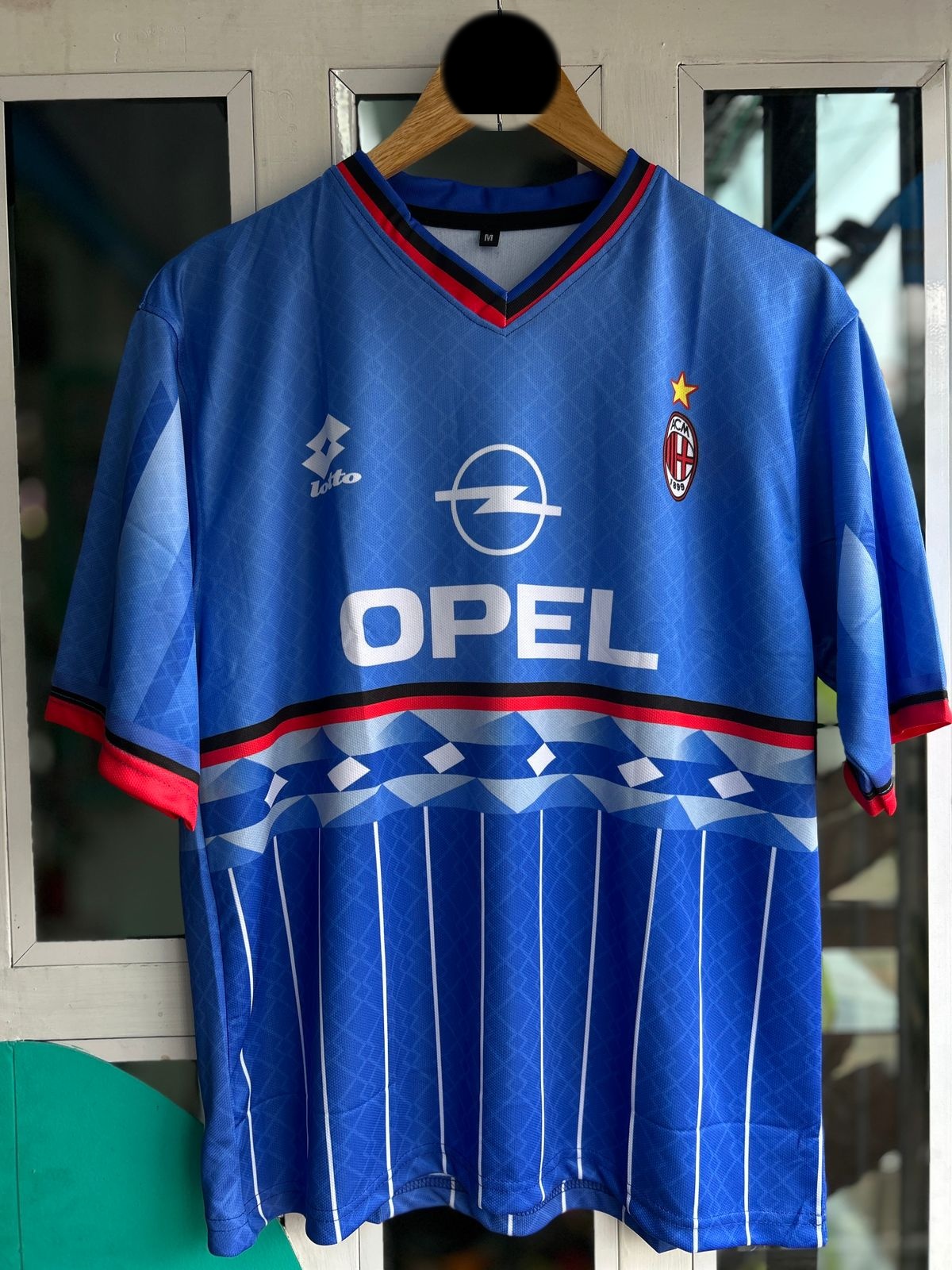 AC MILAN 1995-96 SEASON FOURTH KIT, FIVESLEEVE SUBLIMATION