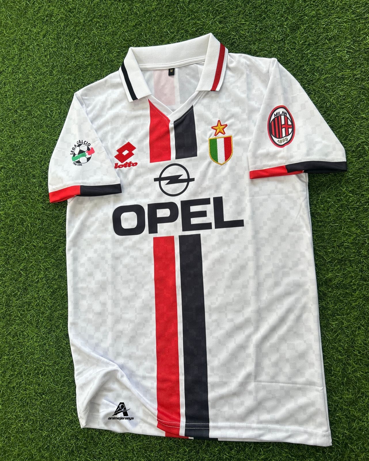 AC MILAN 1996 AWAY KIT, HALFSLEEVE POLO EMBROIDERY