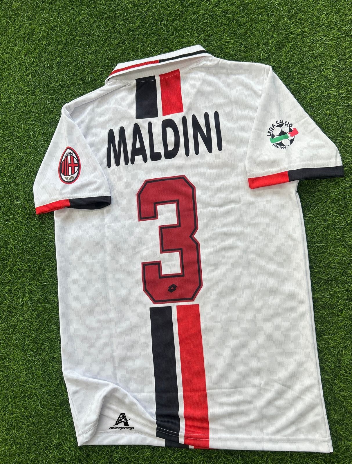 AC MILAN 1996 AWAY KIT, HALFSLEEVE POLO EMBROIDERY