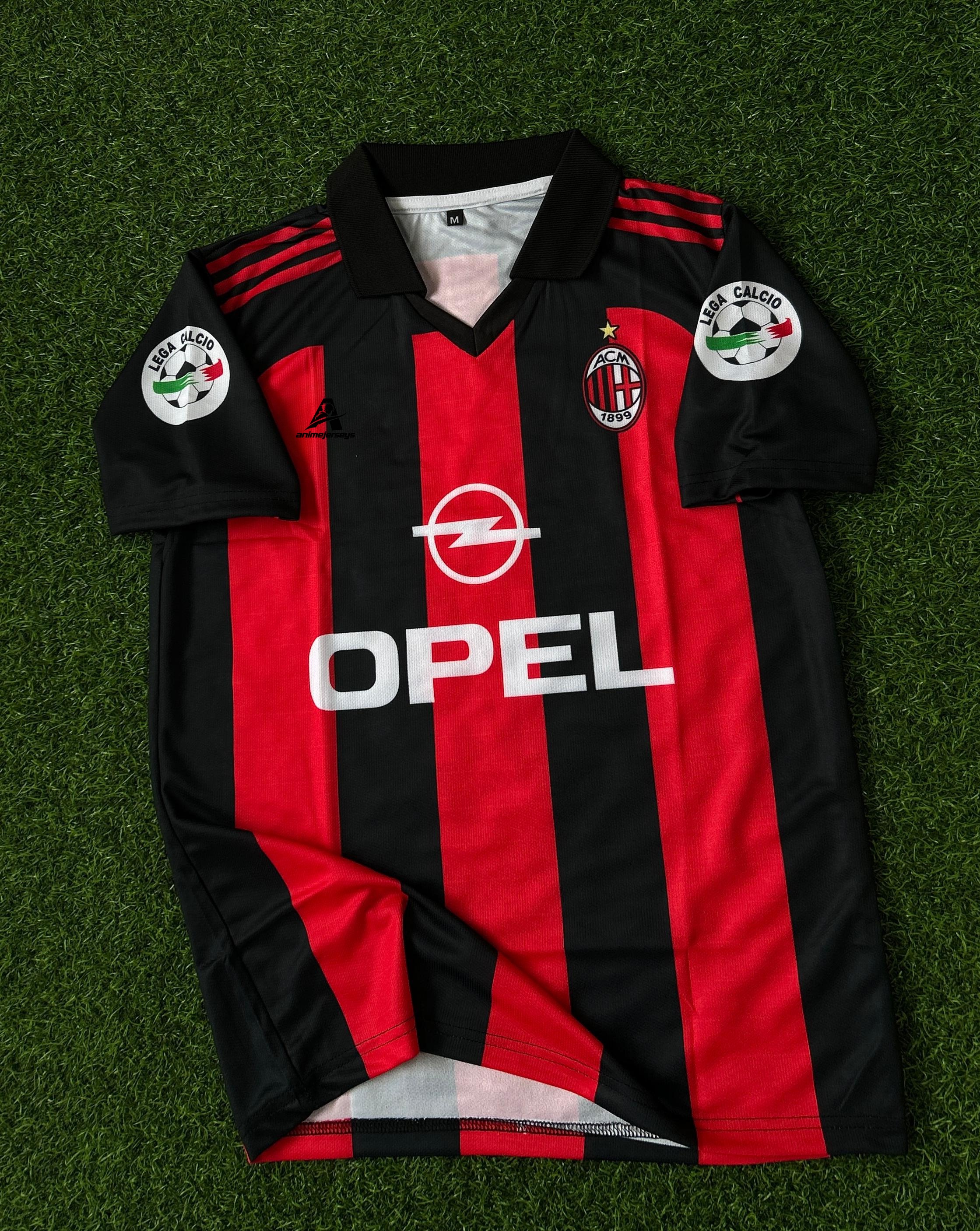 AC MILAN 1999-00 HOME KIT, HALFSLEEVE POLO SUBLIMATION