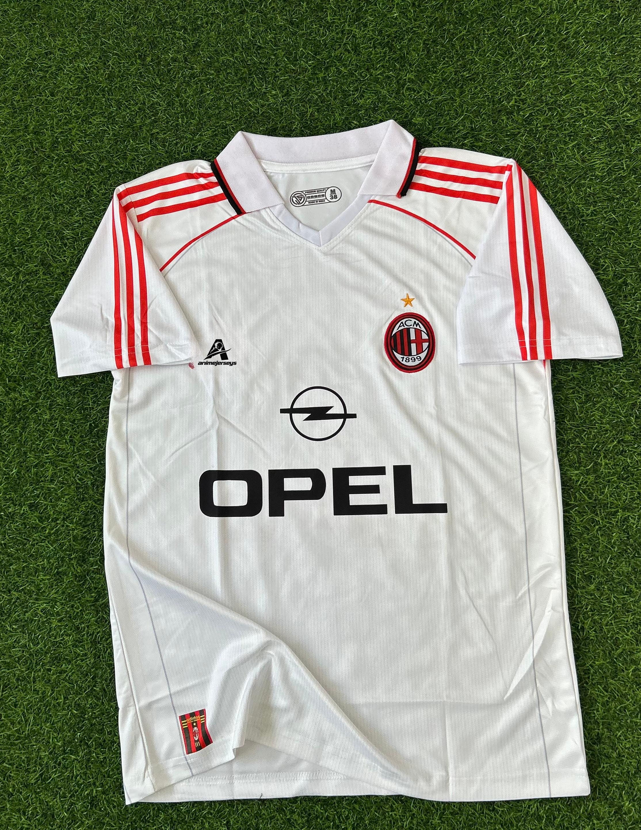 AC MILAN 1999–2000 AWAY KIT  Paolo Maldini Edition  Half-Sleeve Polo T-Shirt (Embroidered)