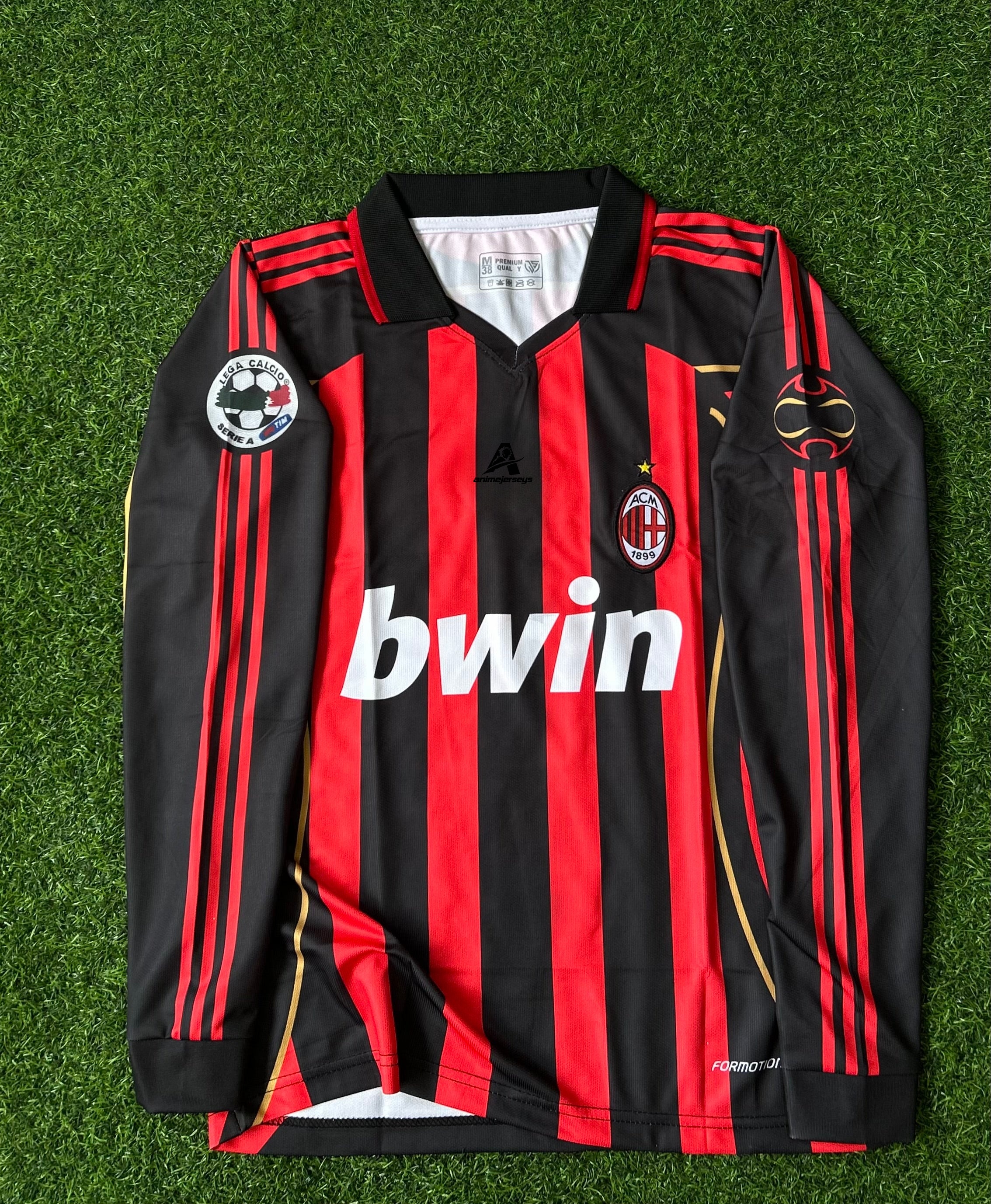 AC MILAN 2006-07 HOME JERSEY, FULL SLEEVE POLO EMBROIDERY