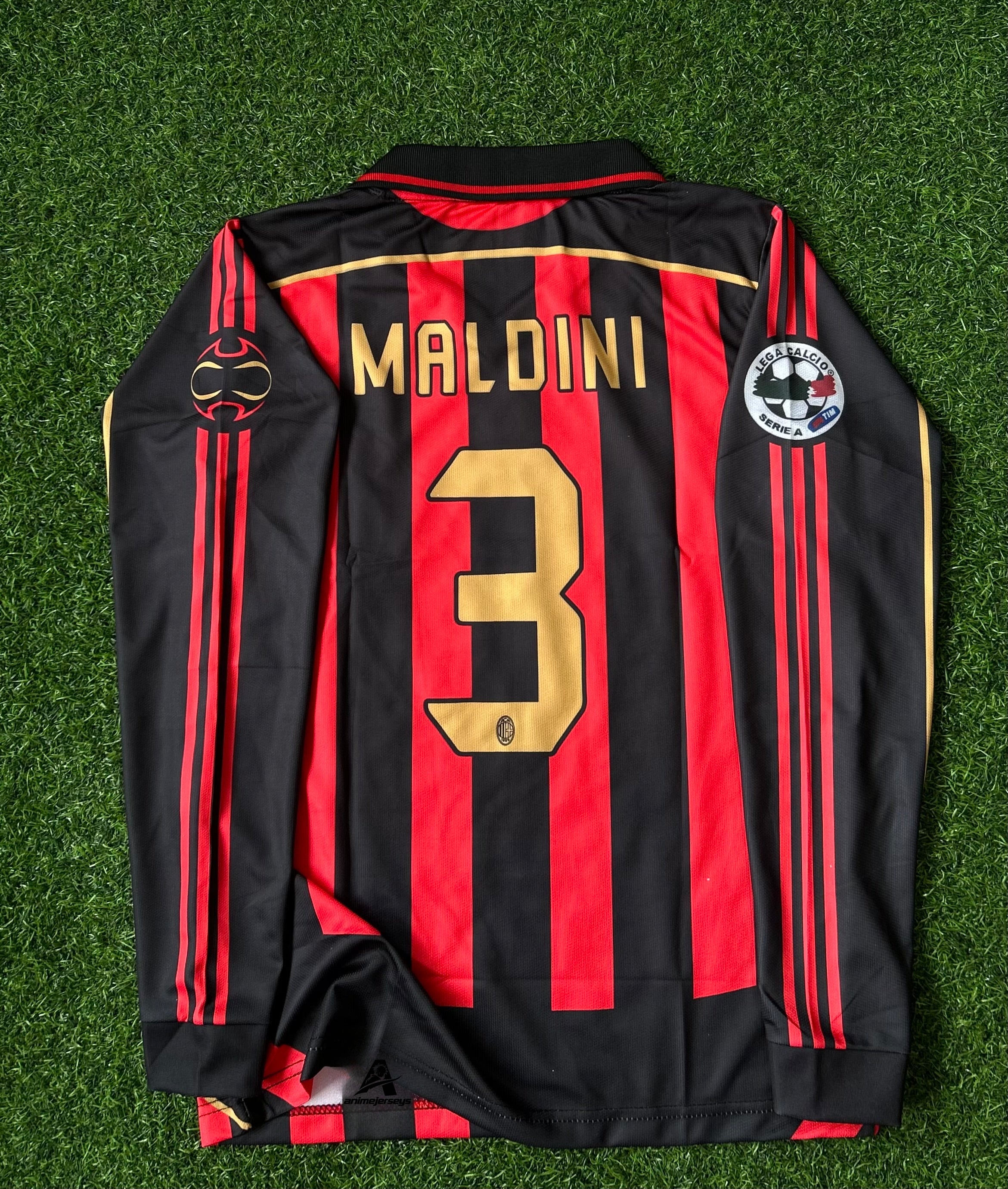 AC MILAN 2006-07 HOME JERSEY, FULL SLEEVE POLO EMBROIDERY