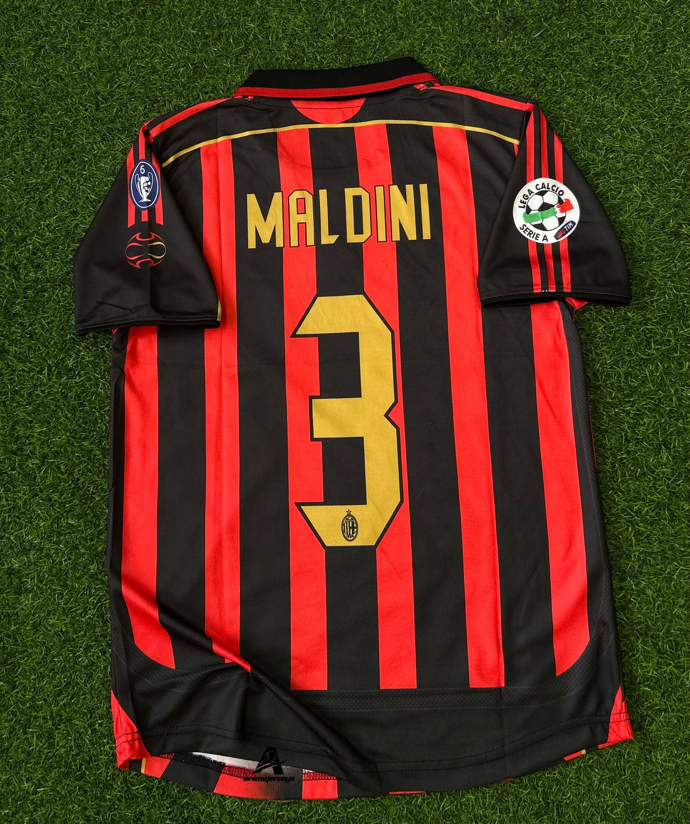AC MILAN 2006-07 HOME JERSEY, HALF SLEEVE POLO EMBRODERY