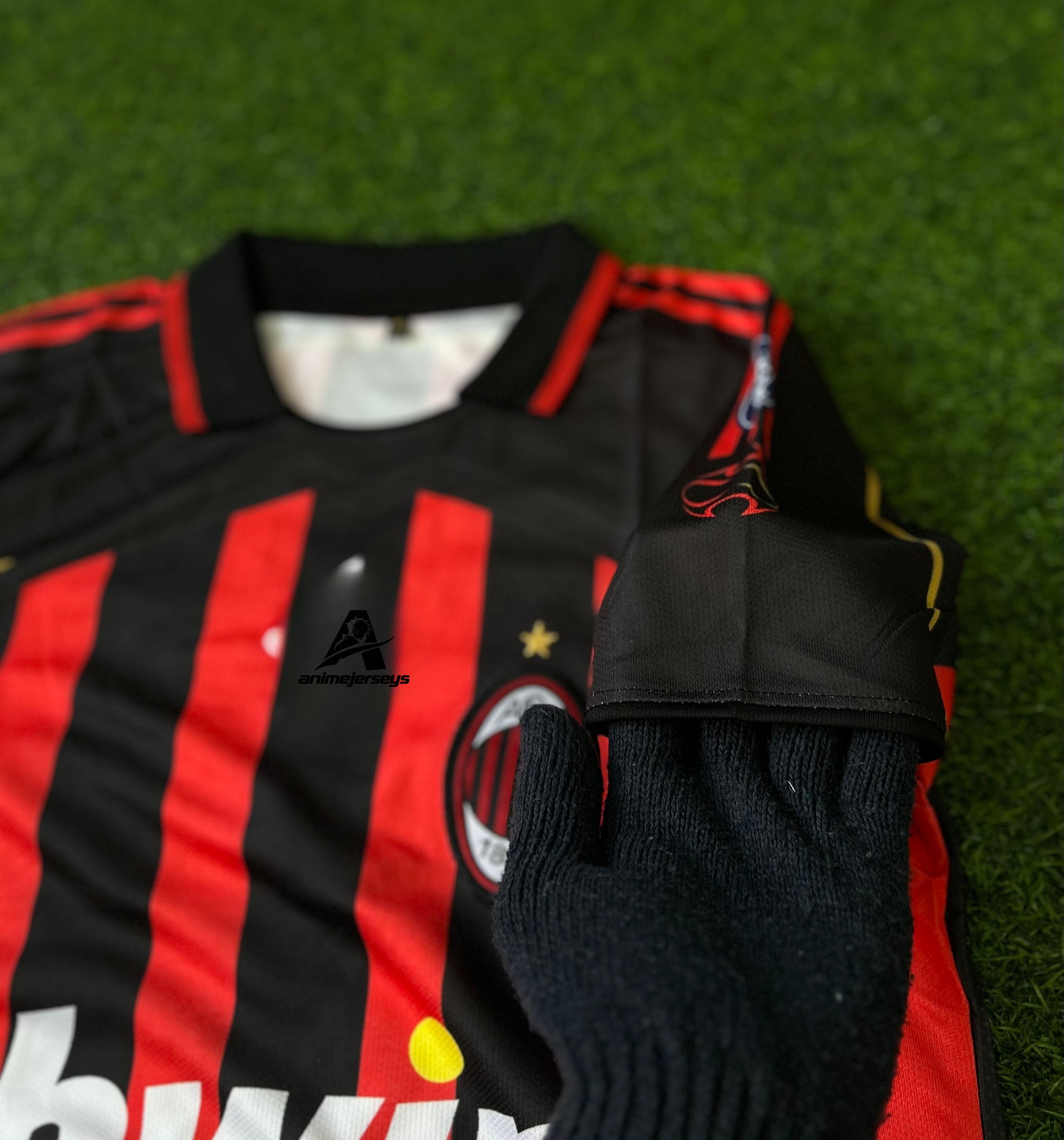 AC MILAN 2006-07 HOME JERSEY, HALF SLEEVE POLO EMBRODERY