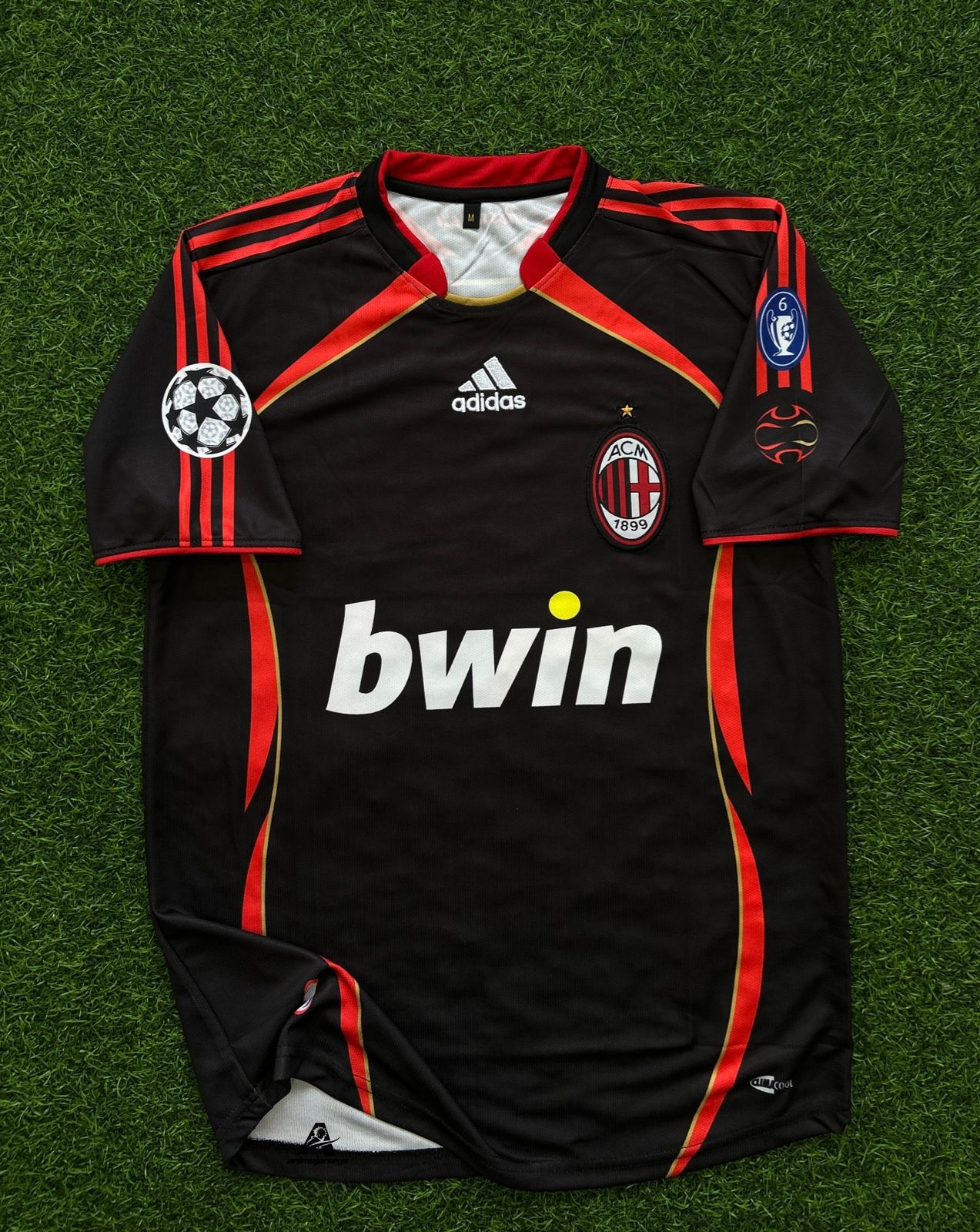 AC MILAN 2006-07 THIRD KIT, HALFSLEEVE POLO EMBROIDERY