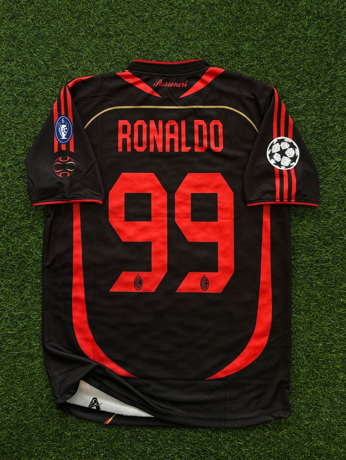 AC MILAN 2006-07 THIRD KIT, HALFSLEEVE POLO EMBROIDERY