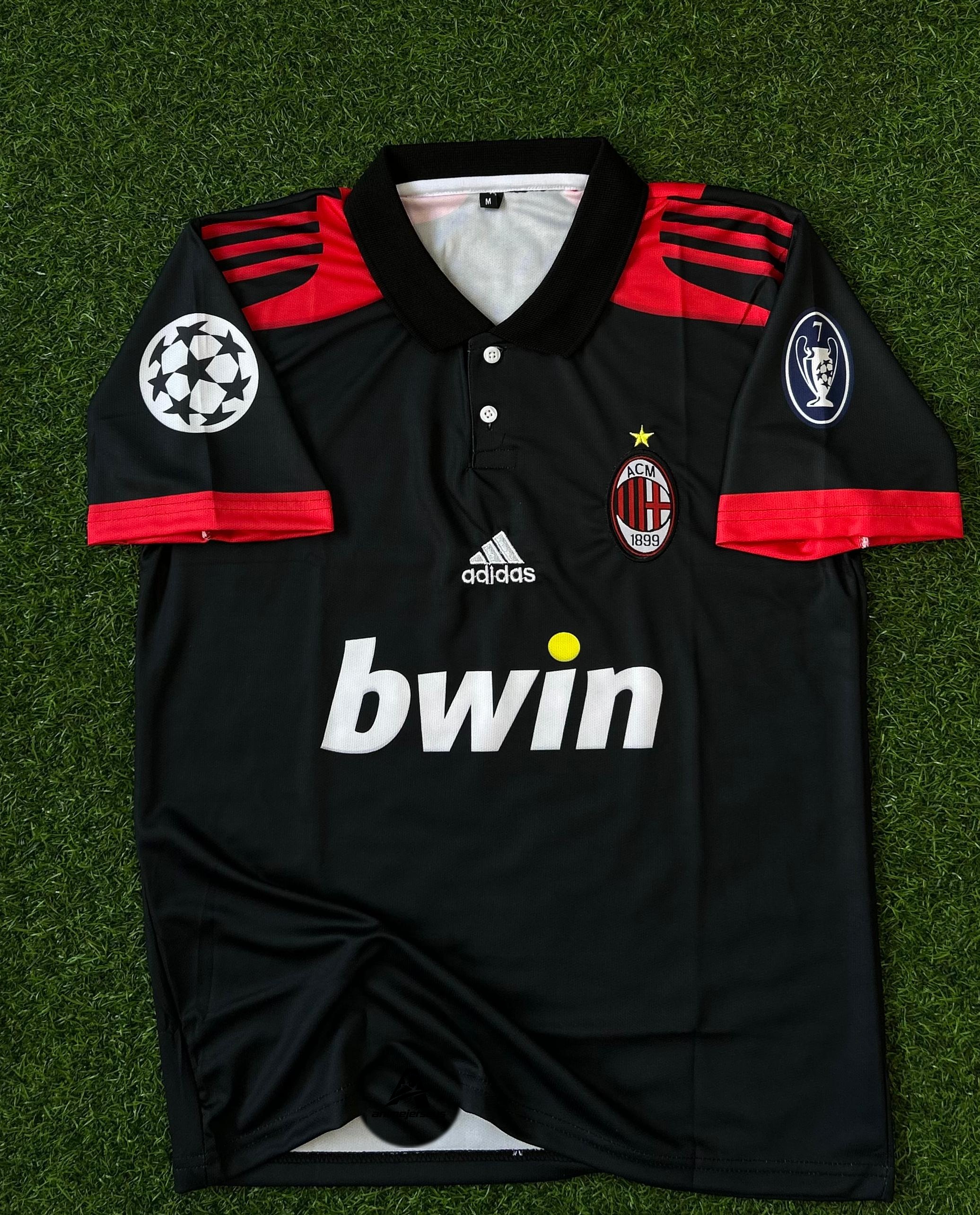 AC MILAN 2007-08 THIRD KIT, HALFSLEEVE POLO EMBROIDERY