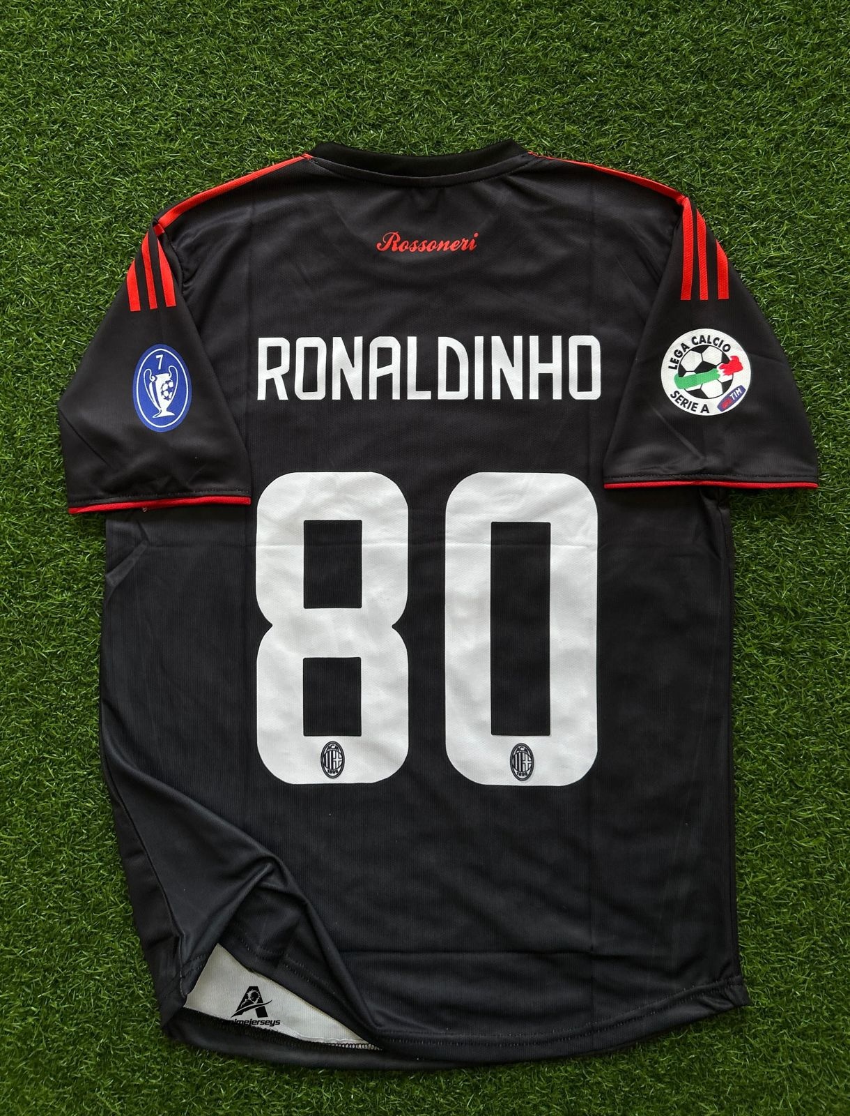 AC MILAN 2009-10 THIRD KIT, HALFSLEEVE EMBROIDERY