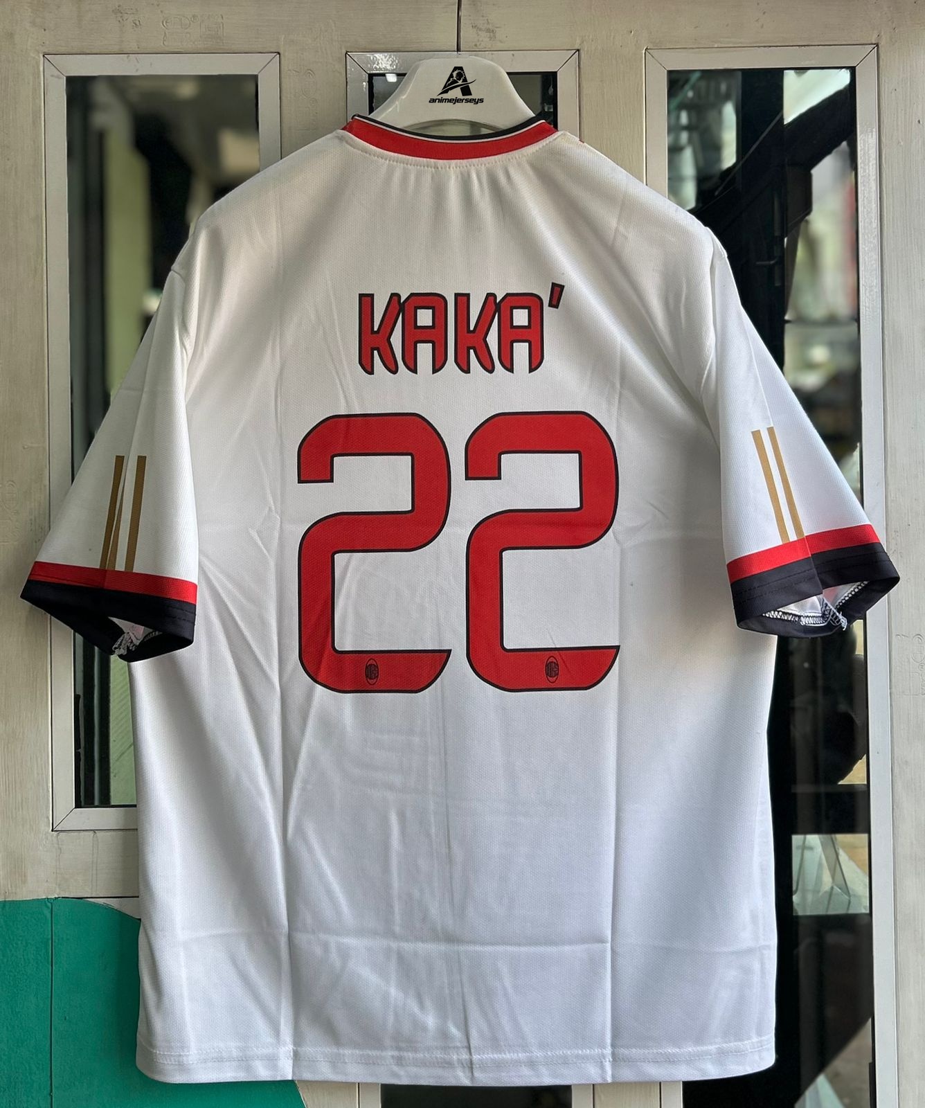 AC MILAN 2013-14 AWAY KIT, FIVESLEEVE EMBROIDERY