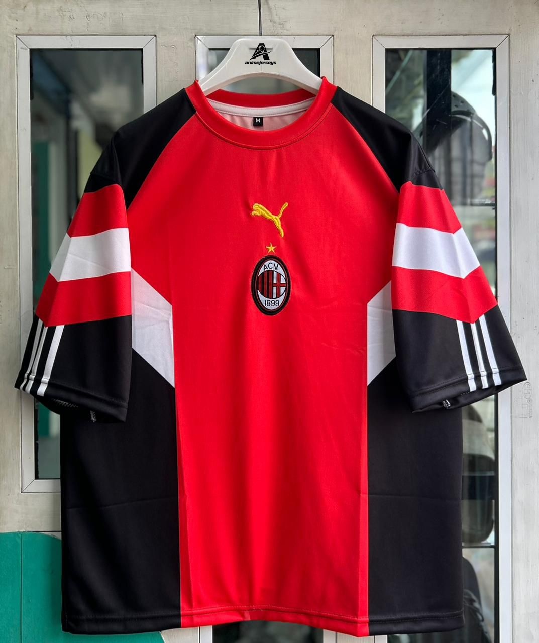 AC Milan Special Edition Fivesleeve Embroidered Roundneck T-Shirt