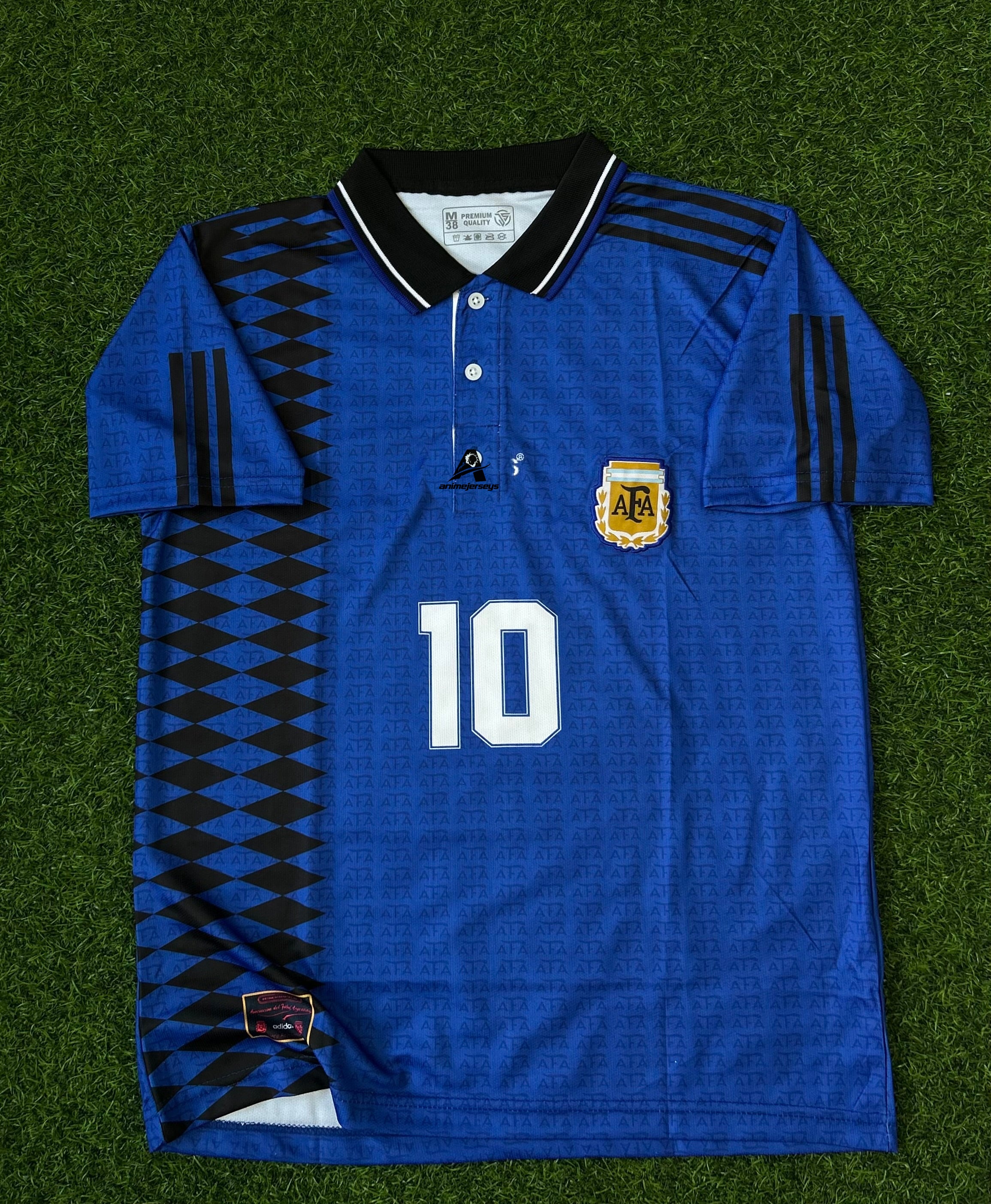ARGENTINA 1994 AWAY JERSEY, HALF SLEEVE POLO  EMBROIDERY
