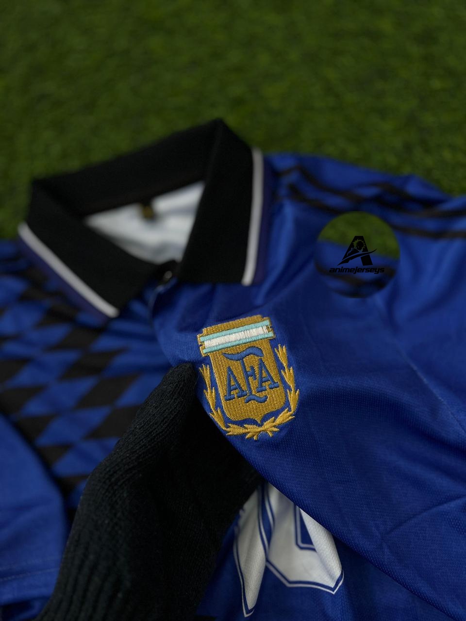 ARGENTINA 1994 AWAY KIT, HALFSLEEVE POLO EMBROIDERY