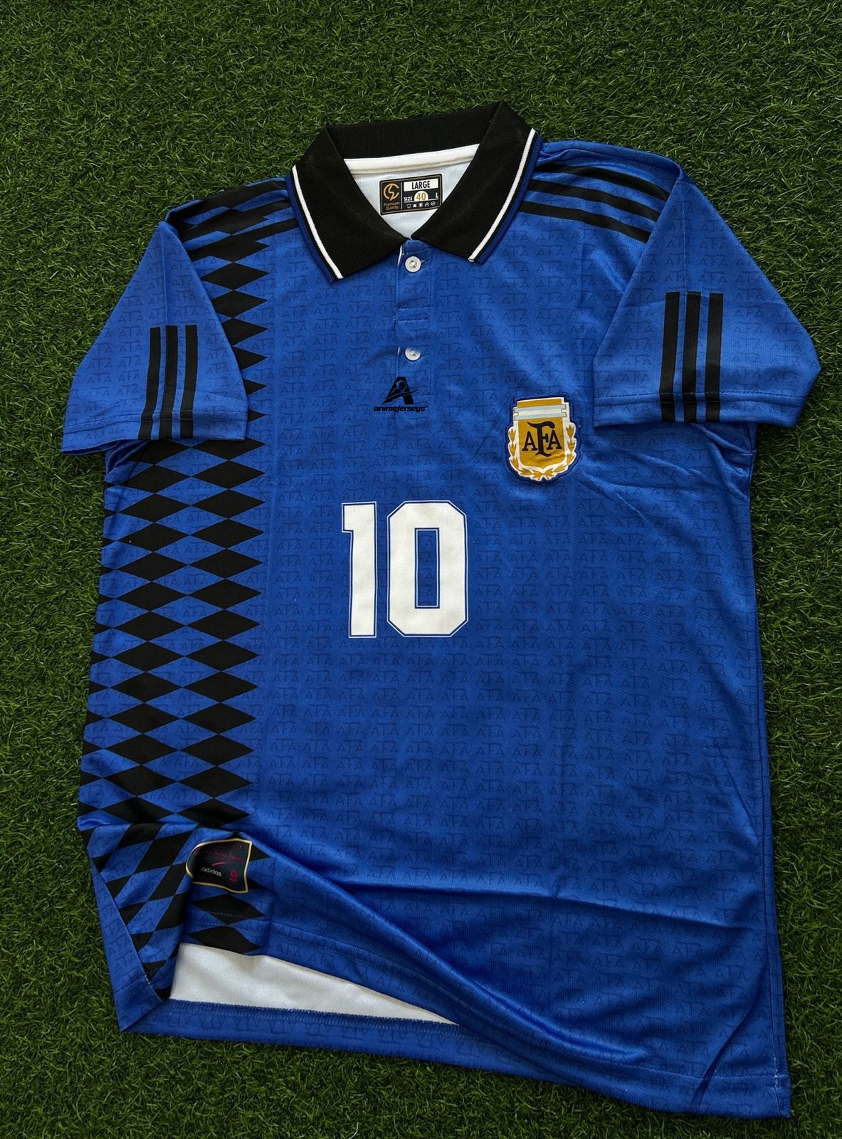 ARGENTINA 1994 AWAY KIT, HALFSLEEVE POLO EMBROIDERY