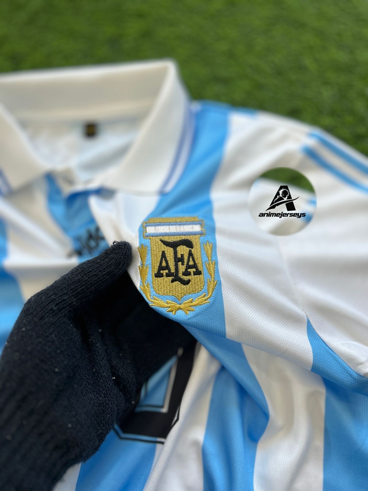 ARGENTINA 1994 HOME KIT, HALFSLEEVE POLO EMBROIDERY