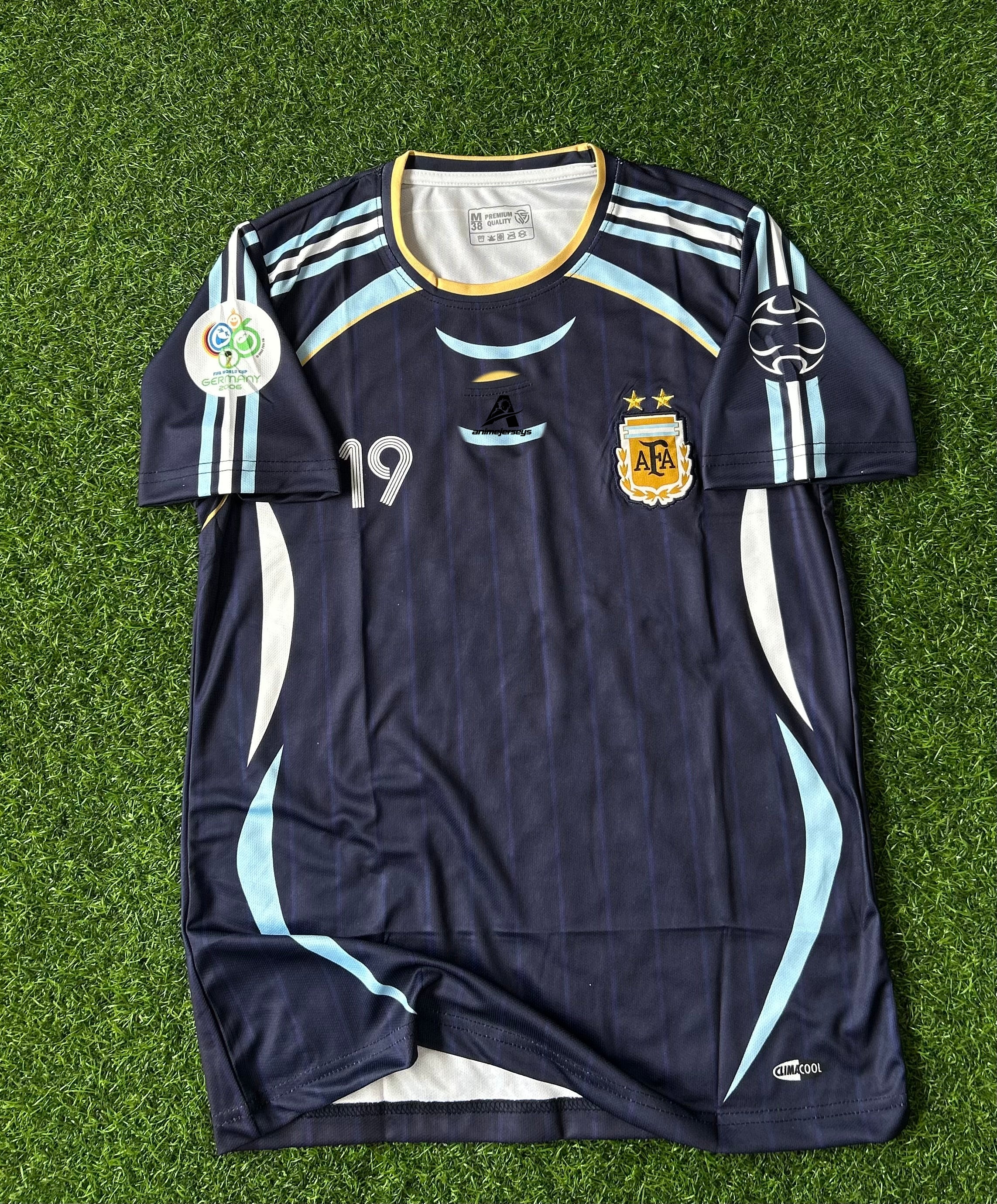 ARGENTINA 2006 AWAY KIT, HALF SLEEVE EMBROIDERY