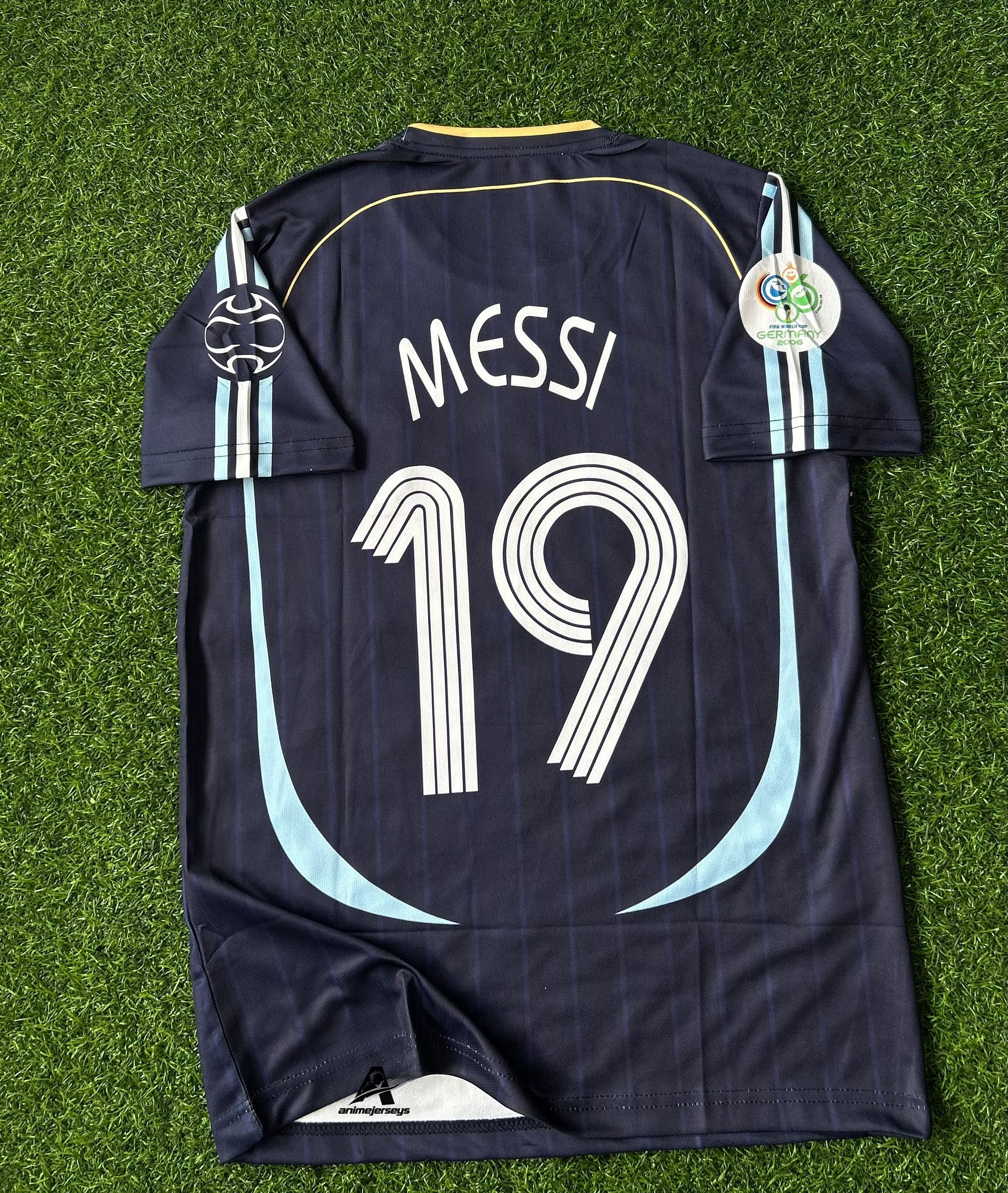 ARGENTINA 2006 AWAY KIT, HALF SLEEVE EMBROIDERY
