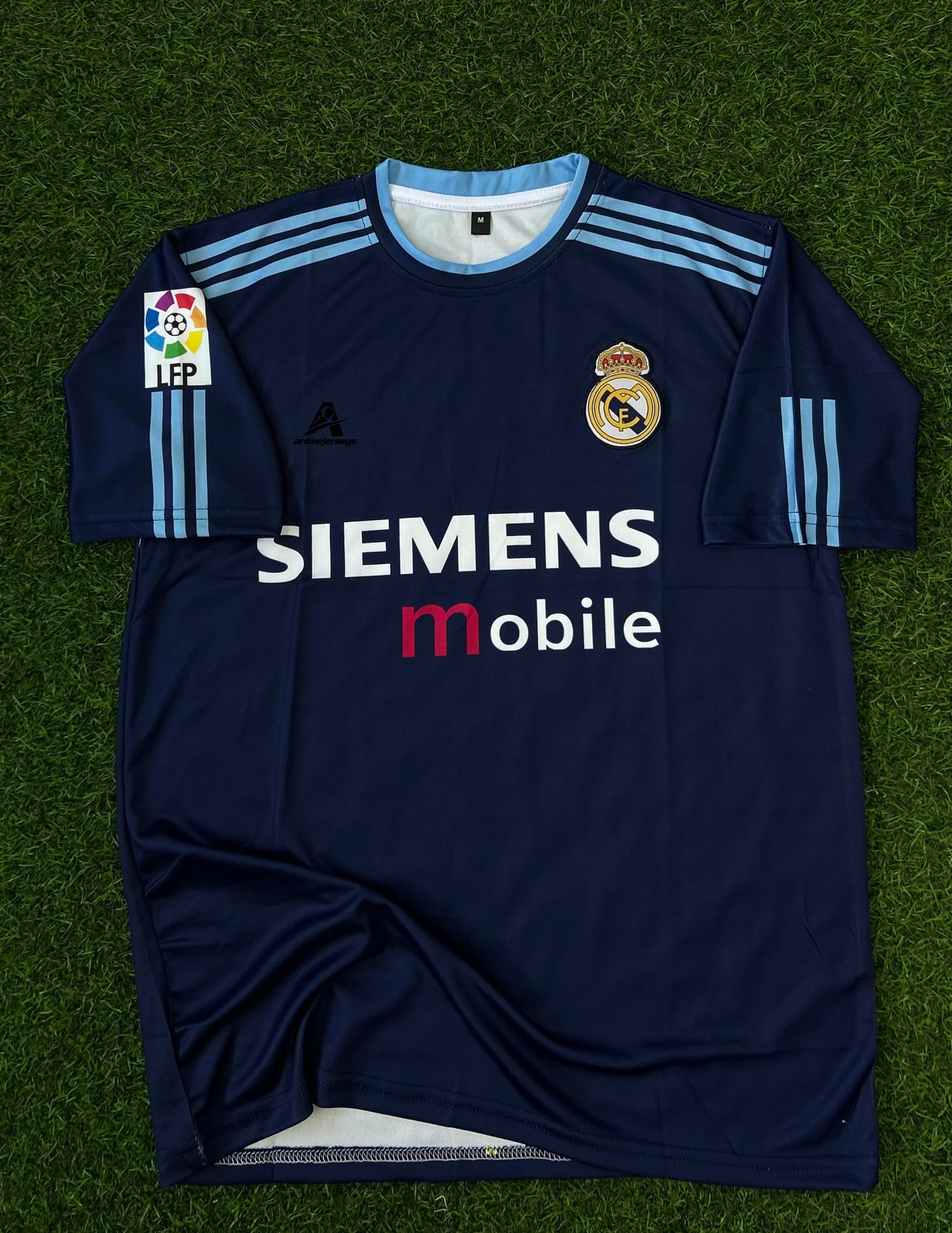REAL MADRID 2003/04 AWAY KIT FIGO HALFSLEEVE EMBROILEDERY