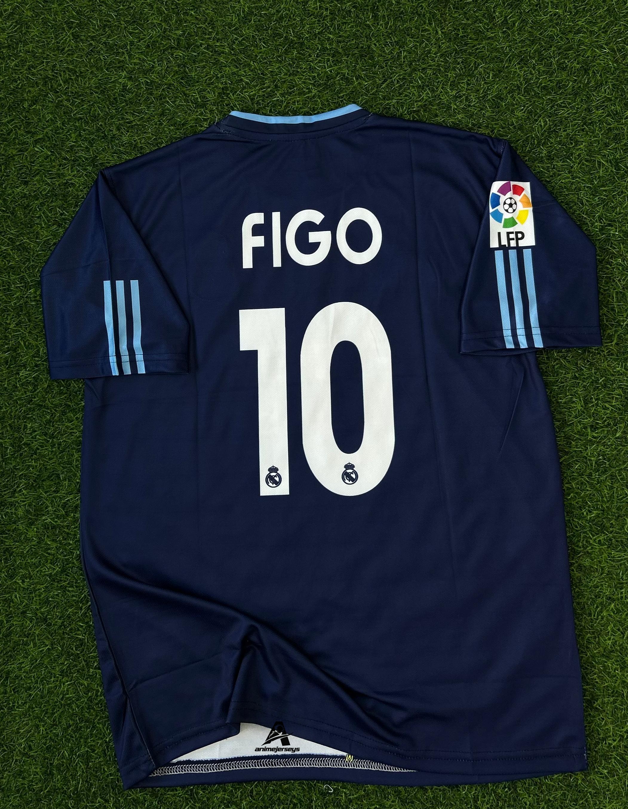 REAL MADRID 2003/04 AWAY KIT FIGO HALFSLEEVE EMBROILEDERY