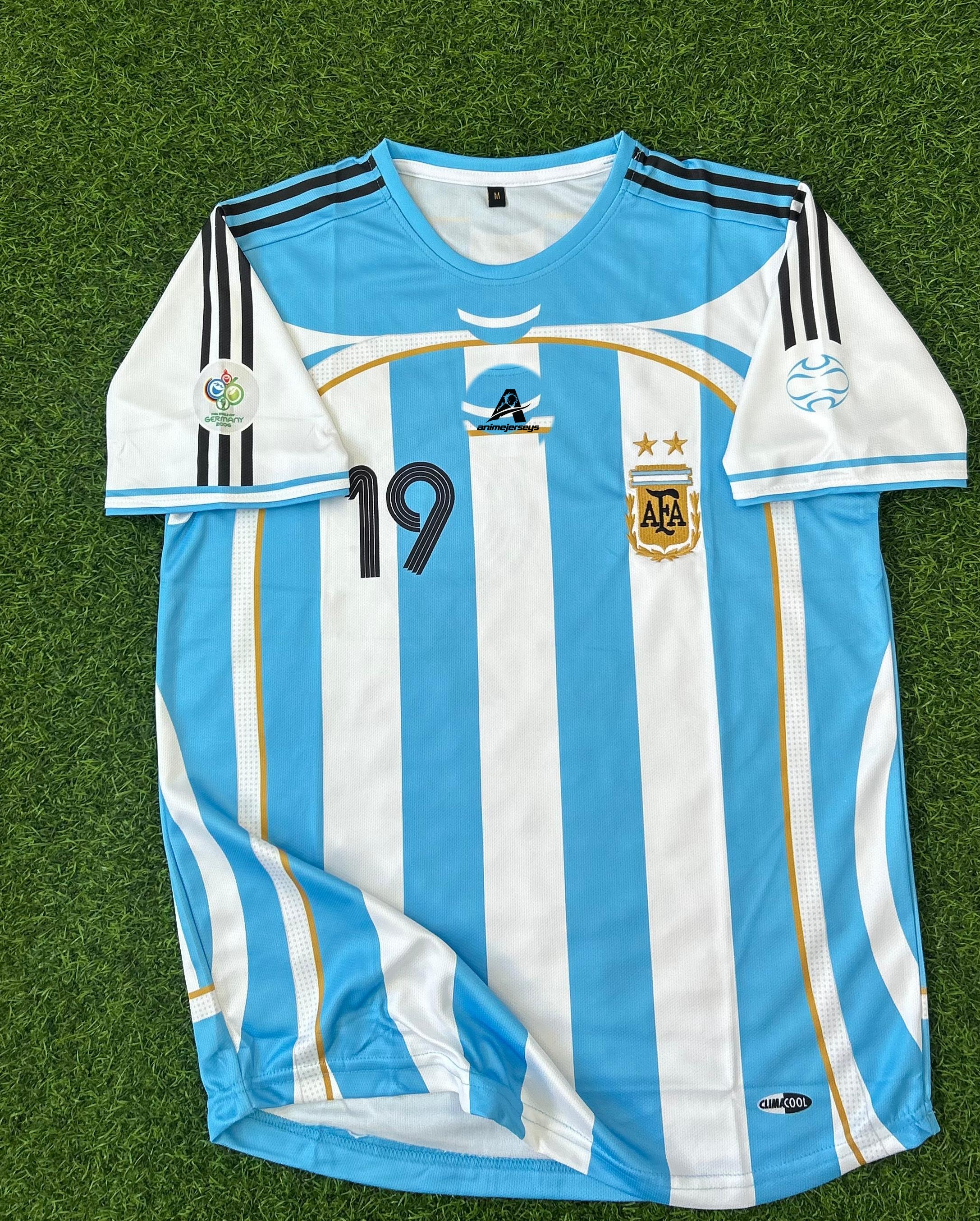 ARGENTINA 2006 WORLDCUP HOME KIT.HALFSLEEVE EMBROIDERY