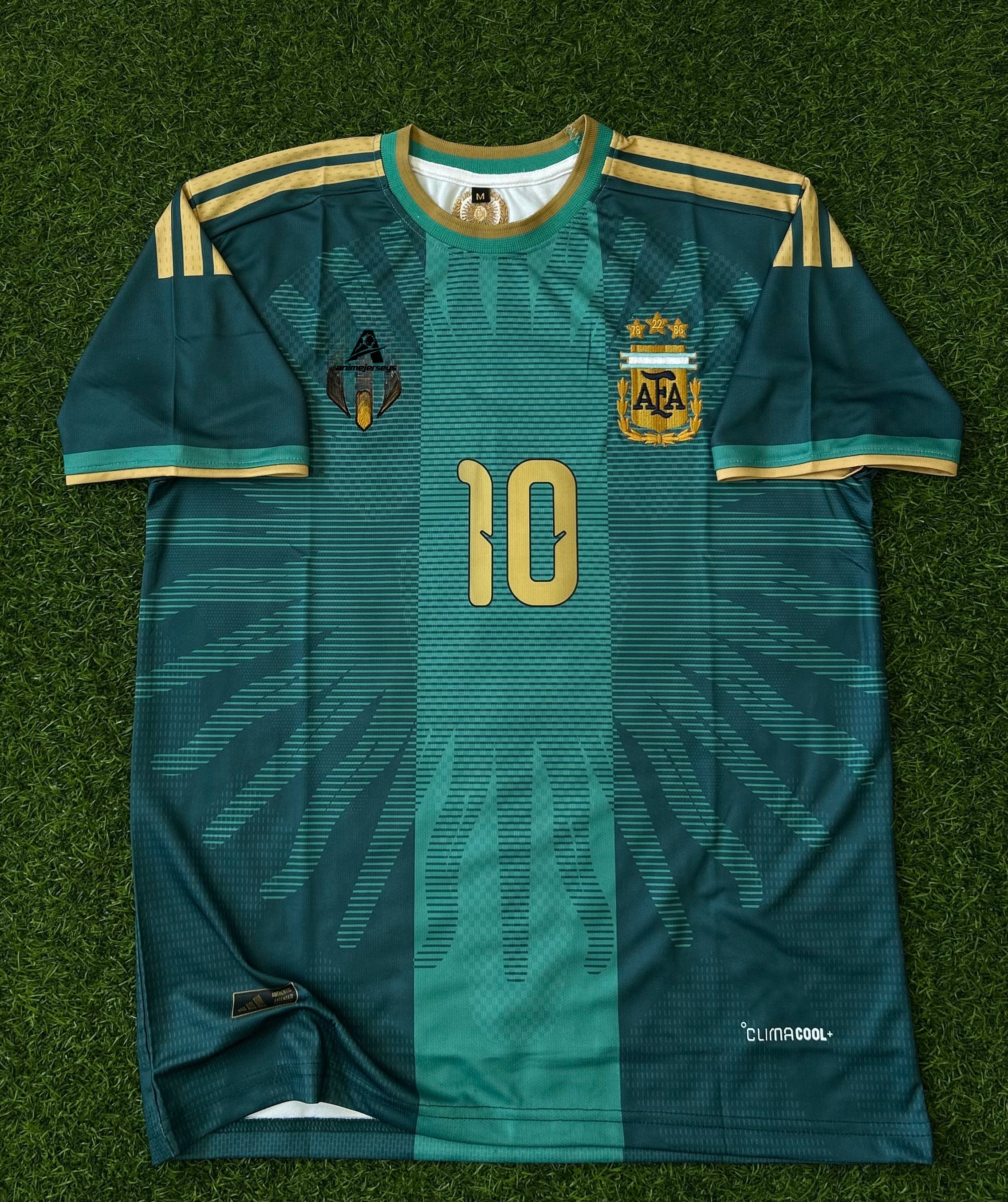 ARGENTINA 2026 MESSI ‘ FAREWELL’ GREEN JERSEY, HALF SLEEVE EMBROIDERY