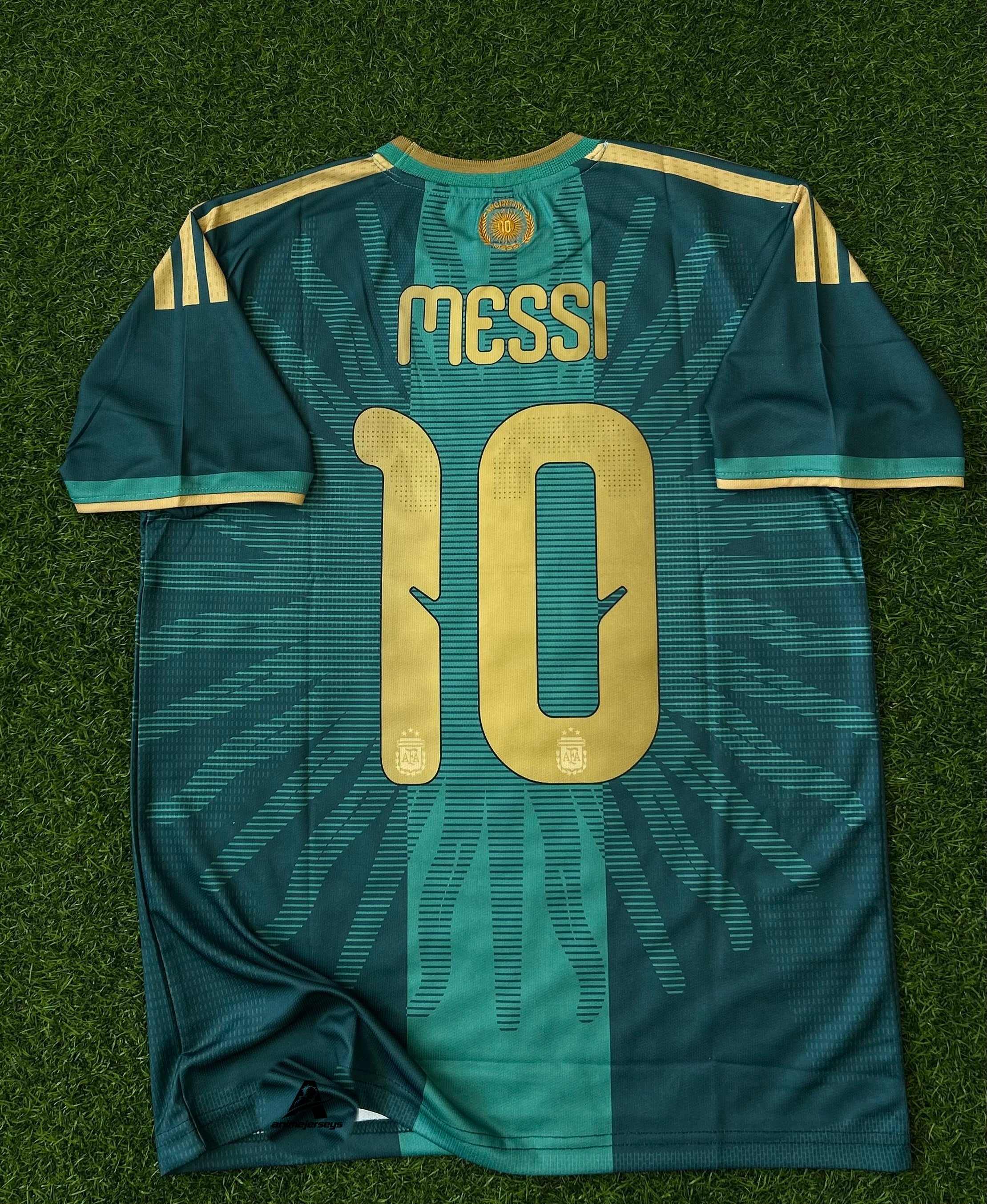 ARGENTINA 2026 MESSI ‘ FAREWELL’ GREEN JERSEY, HALF SLEEVE EMBROIDERY