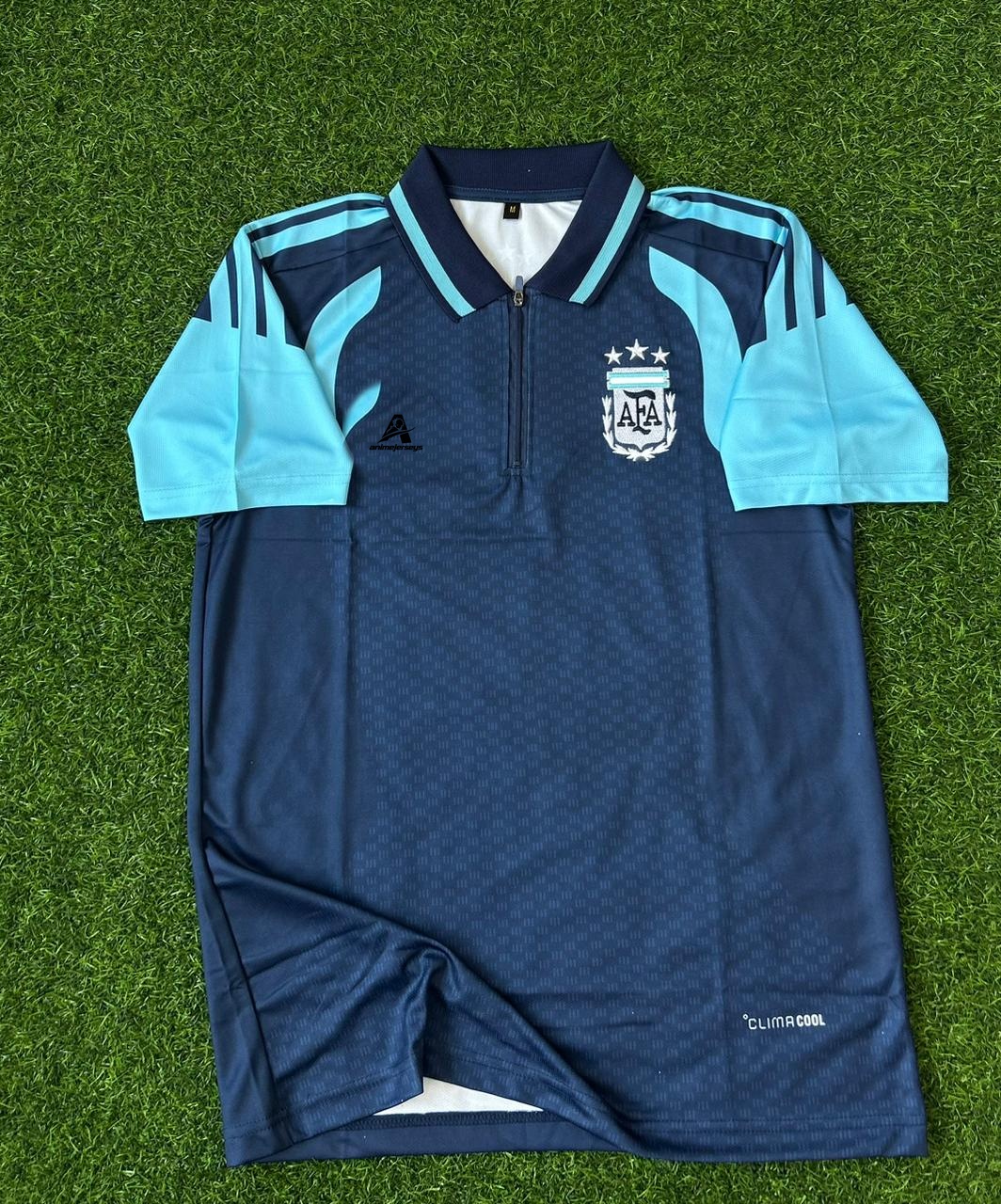 ARGENTINA TIRO ZIPPER POLO KIT, HALFSLEEVE POLO EMBROIDERY