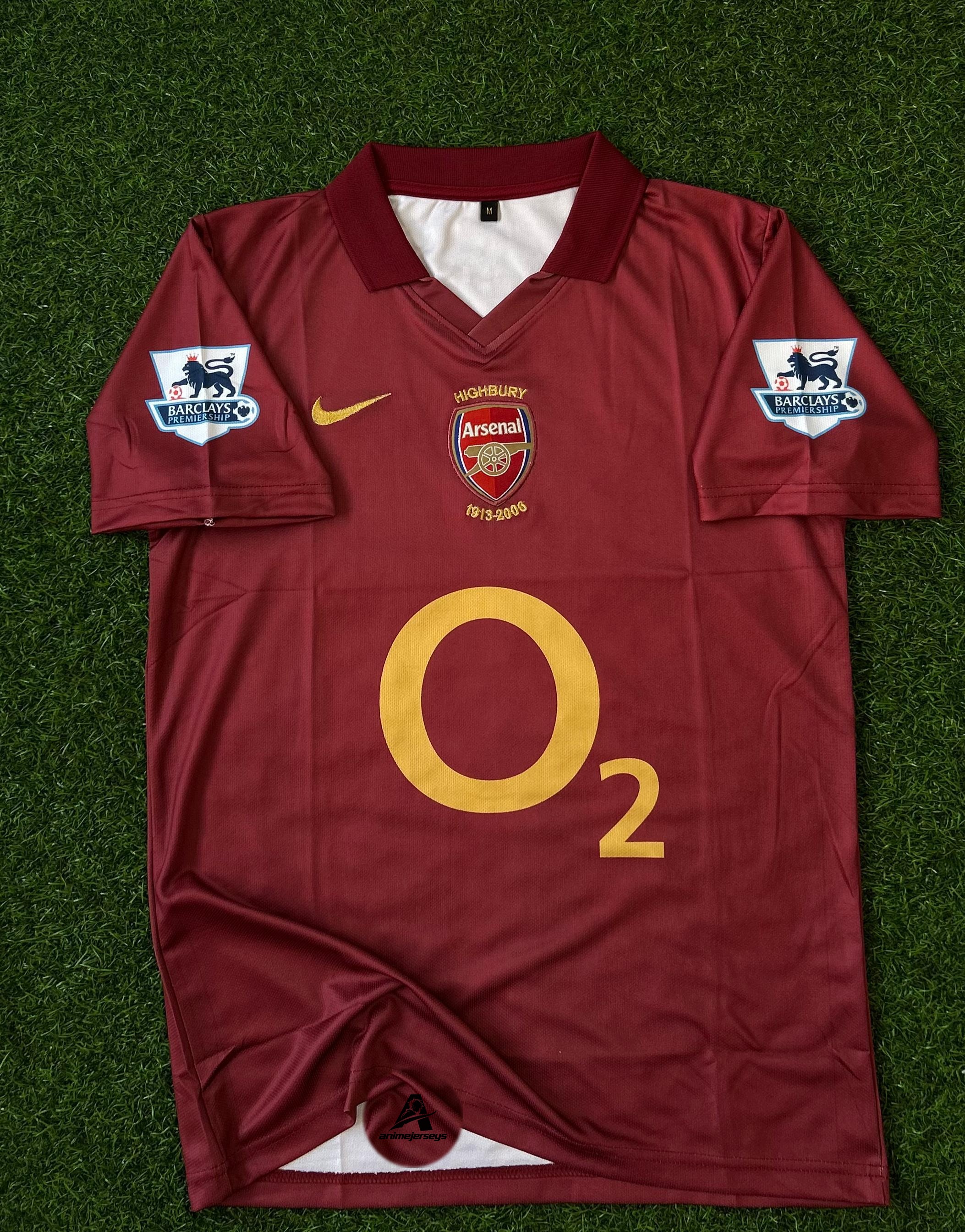 ARSENAL 2005-06 SEASON HOME KIT. HALFSLEEVE POLO EMBROIDERY