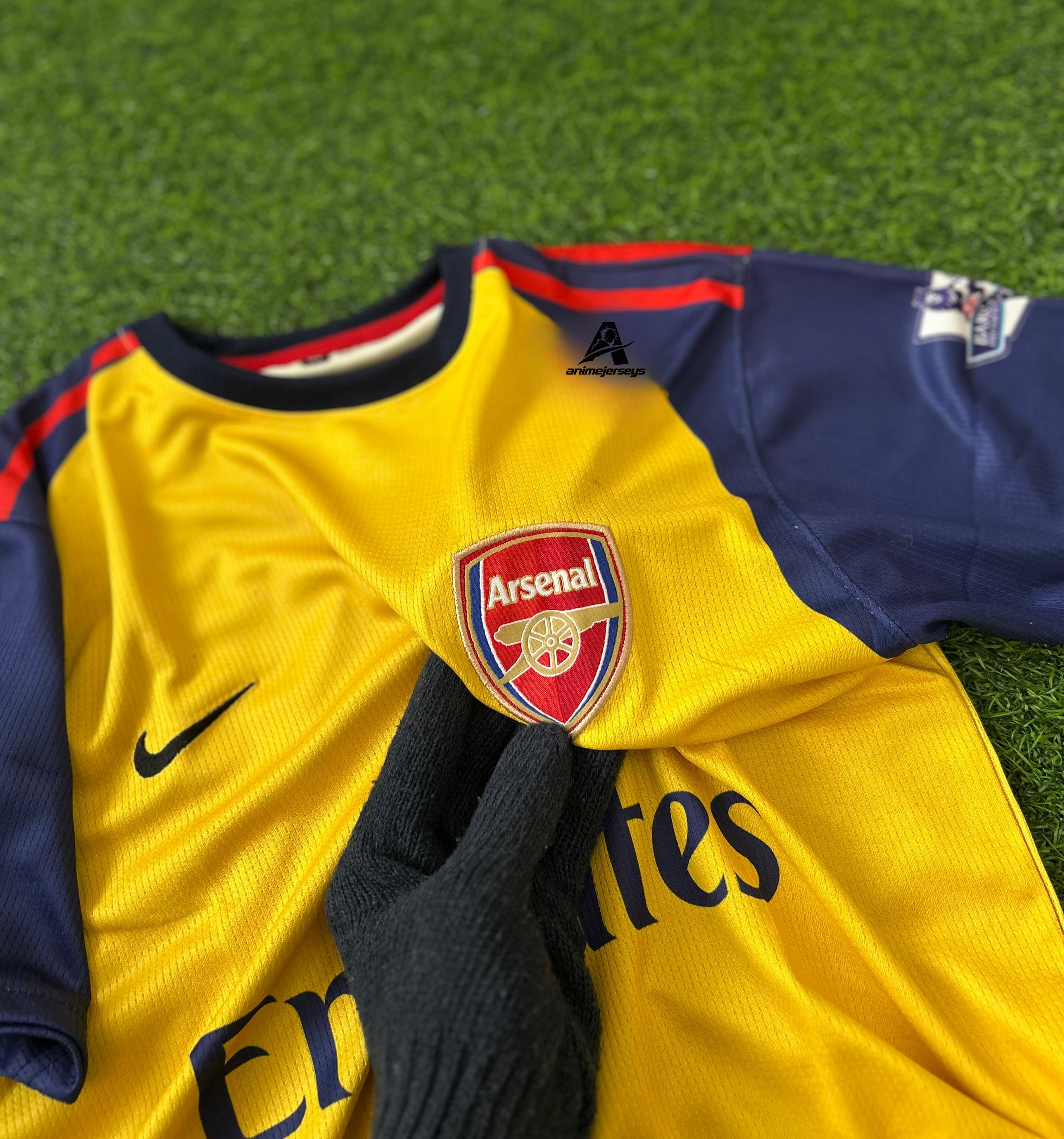 ARSENAL 2008-09 AWAY KIT, HALFSLEEVE EMBROIDERY