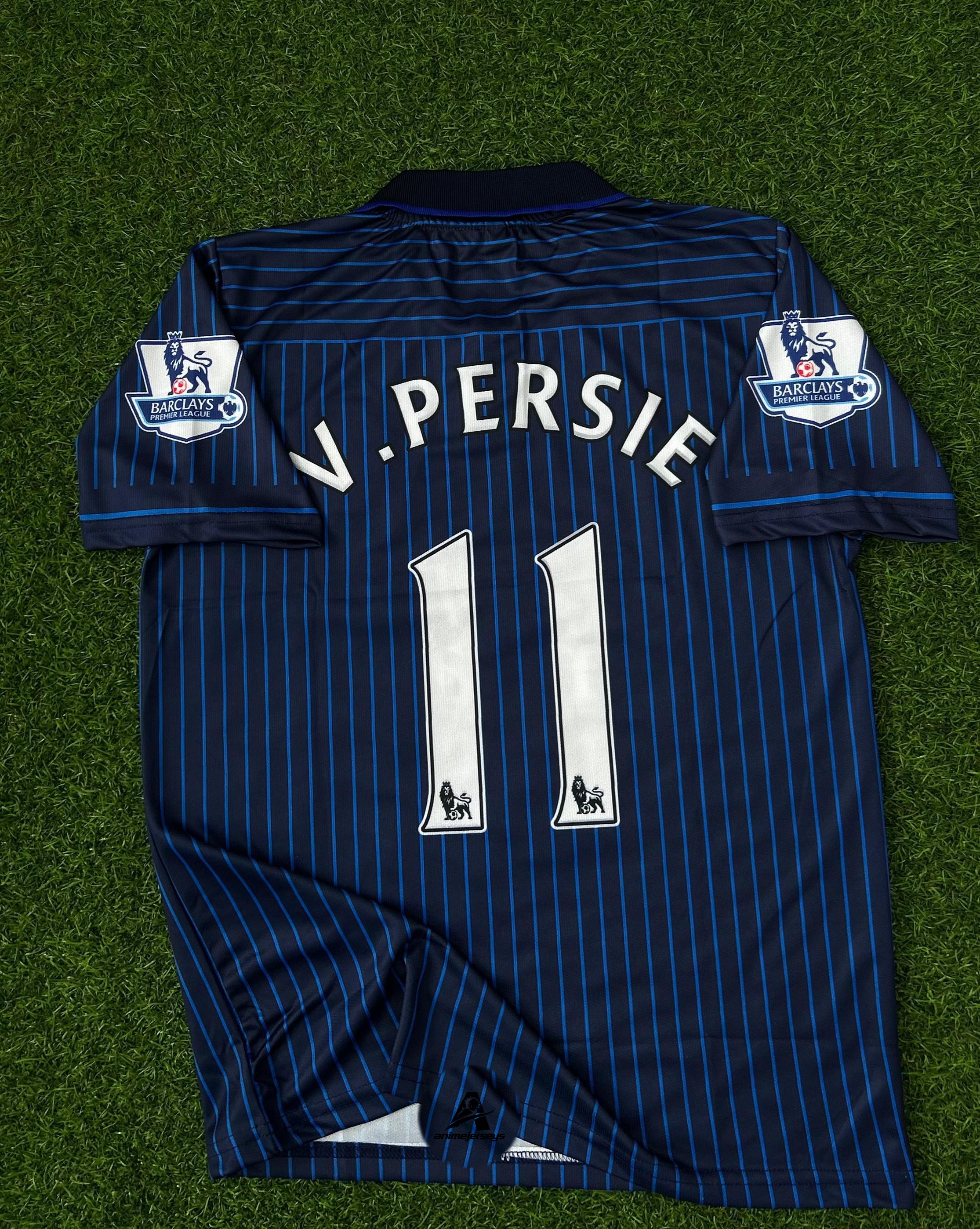 ARSENAL 2009–10 AWAY KIT – V. PERSIE Retro Polo T-Shirt (Half Sleeve, Embroidered)