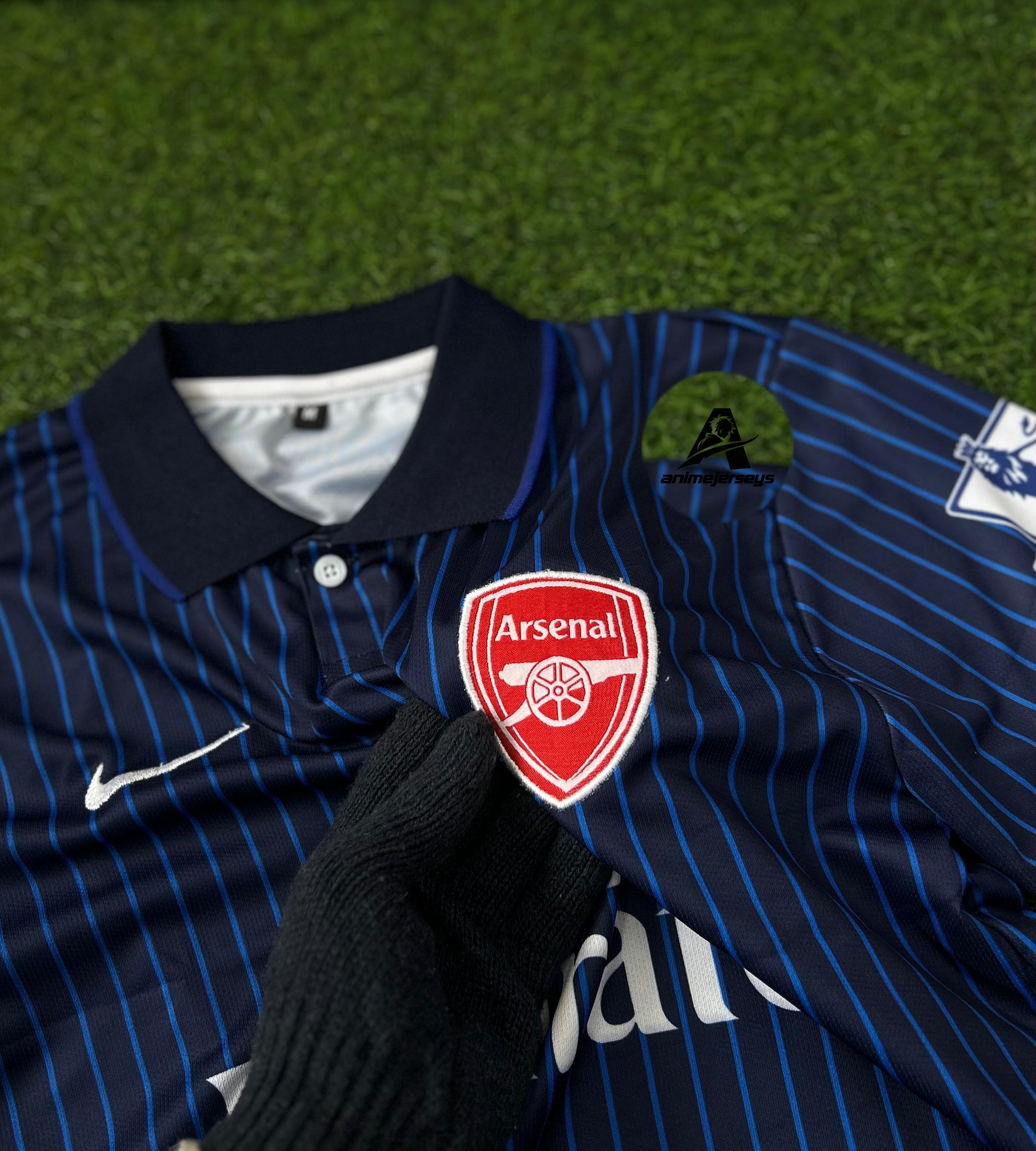 ARSENAL 2009–10 AWAY KIT – V. PERSIE Retro Polo T-Shirt (Half Sleeve, Embroidered)
