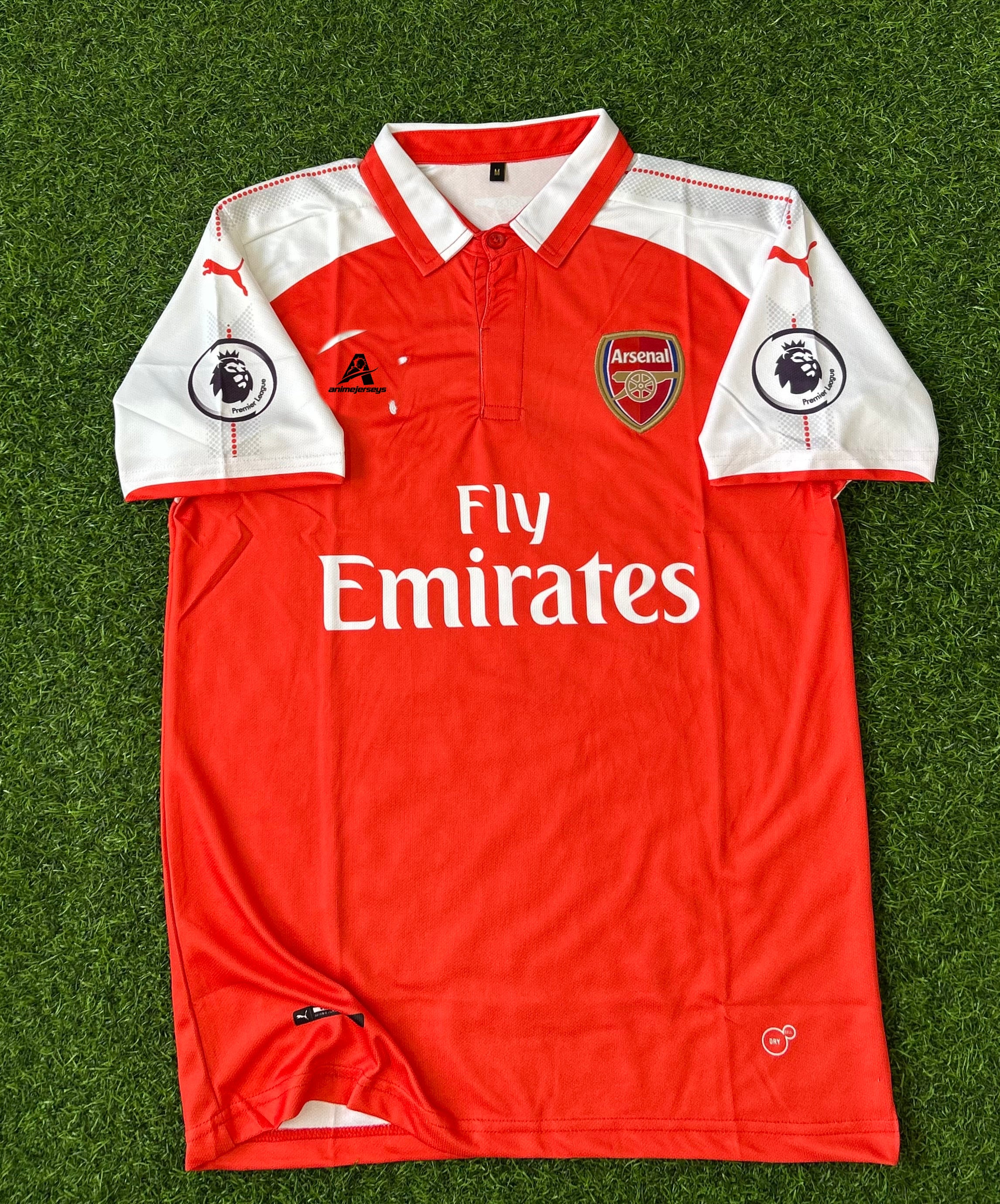 ARSENAL 2017-18 HOME JERSEY, HALF SLEEVE POLO  EMBROIDERY