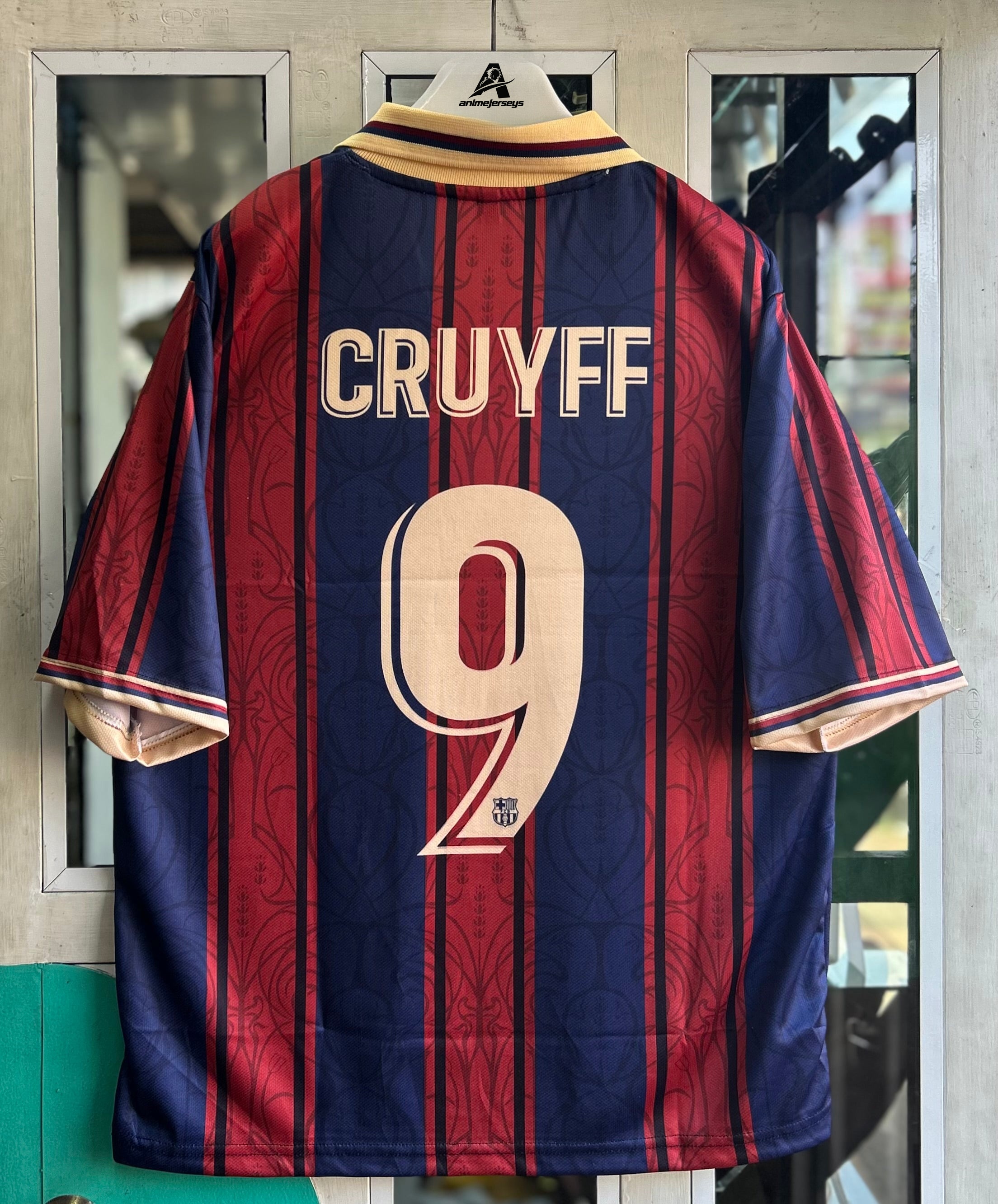 BARCELONA 125TH ANNIVERSARY SPECIAL EDITION RETRO JERSEY,FIVE SLEEVE POLO EMBROIDERY