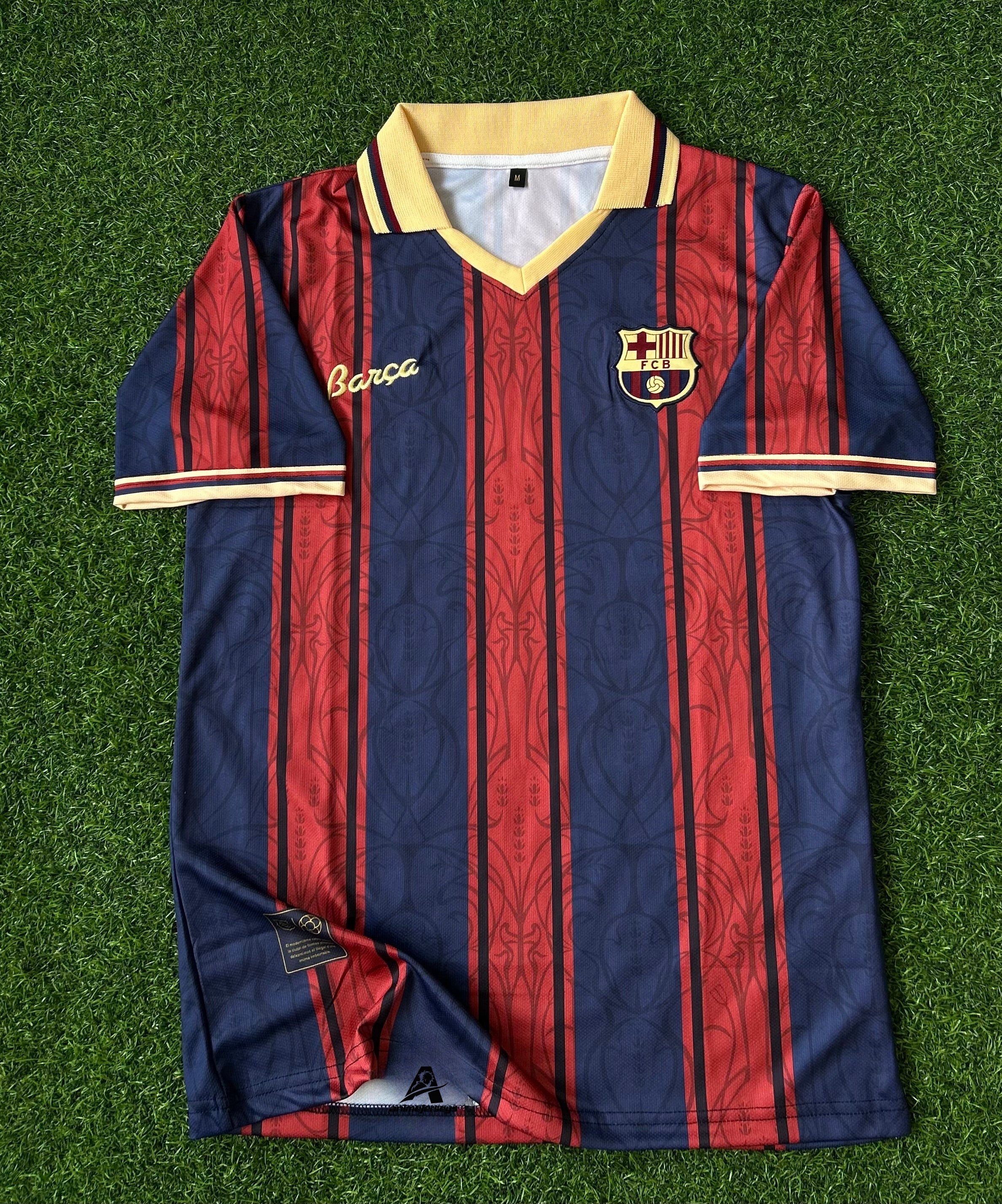 BARCELONA 125TH ANNIVERSARY SPECIAL EDITION RETRO POLO JERSEY, HALF SLEEVE EMBROIDERY