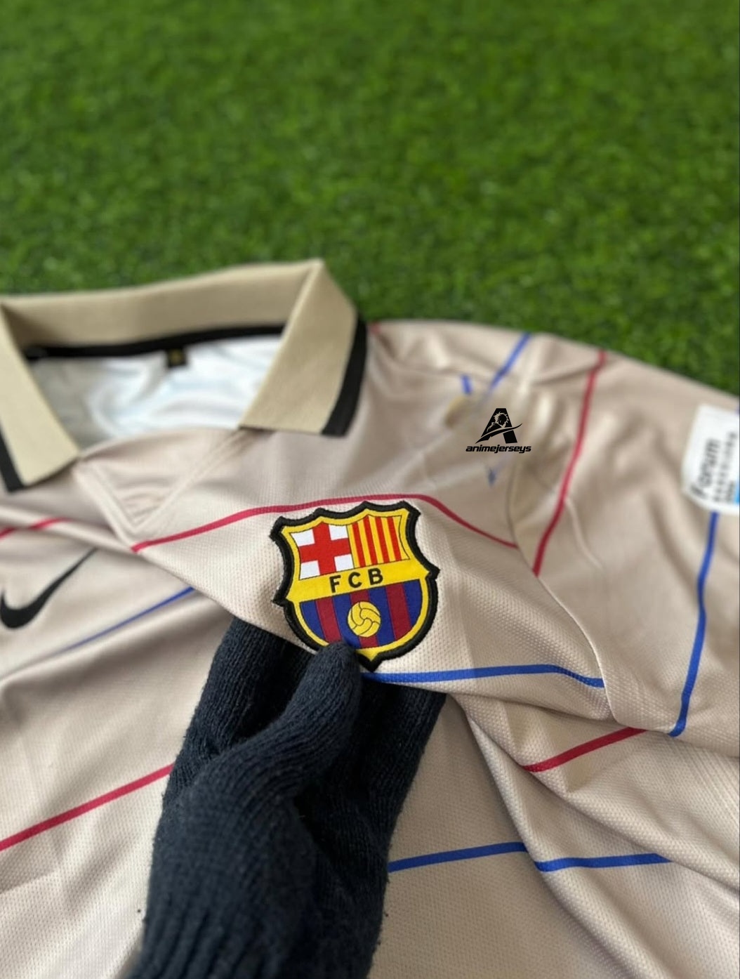 BARCELONA 2003-04 SEASON AWAY KIT, HALFSLEEVE POLO EMBROIDERY