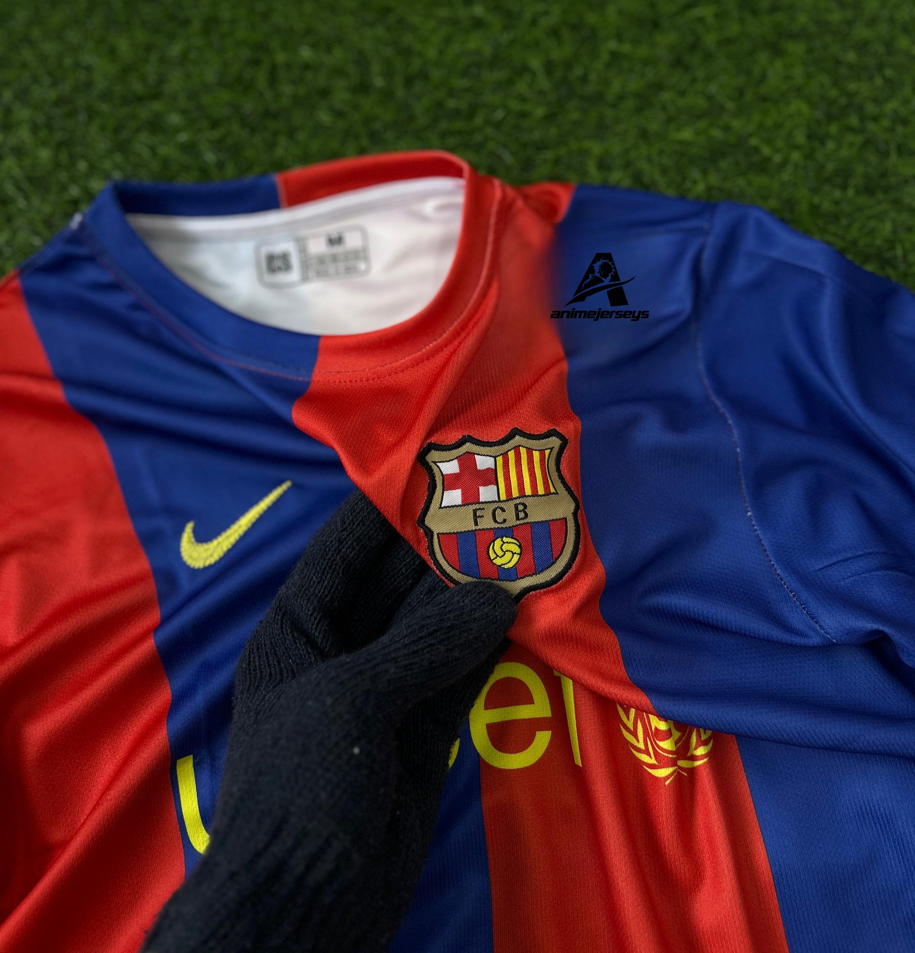 BARCELONA  2006-07 SEASON HOME KIT. HALFSLEEVE EMB ROIDERY