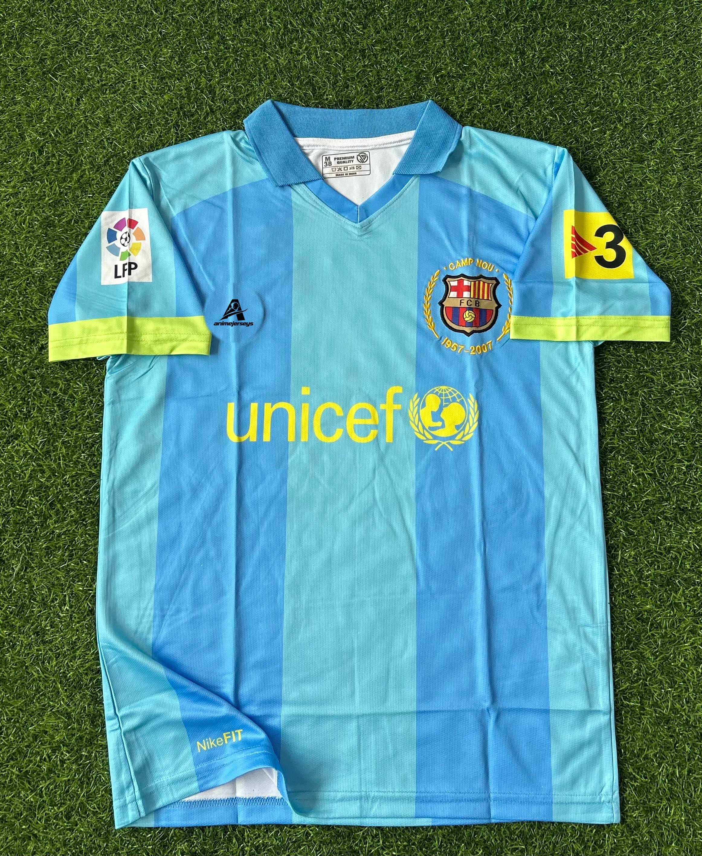 BARCELONA 2007-08 AWAY KIT, HALF SLEEVE POLO EMBROIDERY