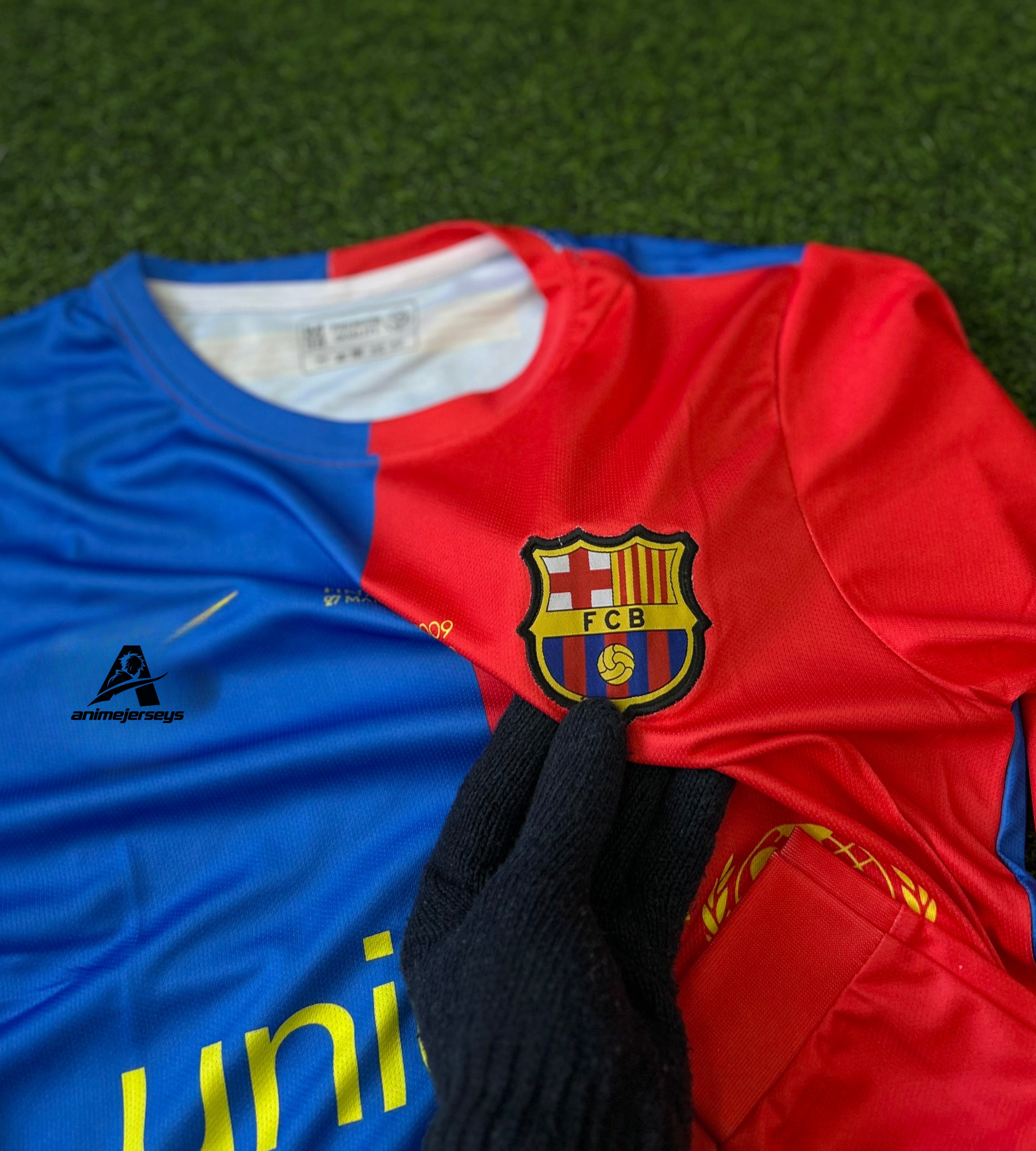 BARCELONA 2008-09 HOME JERSEY, FULL SLEEVE EMBROIDERY