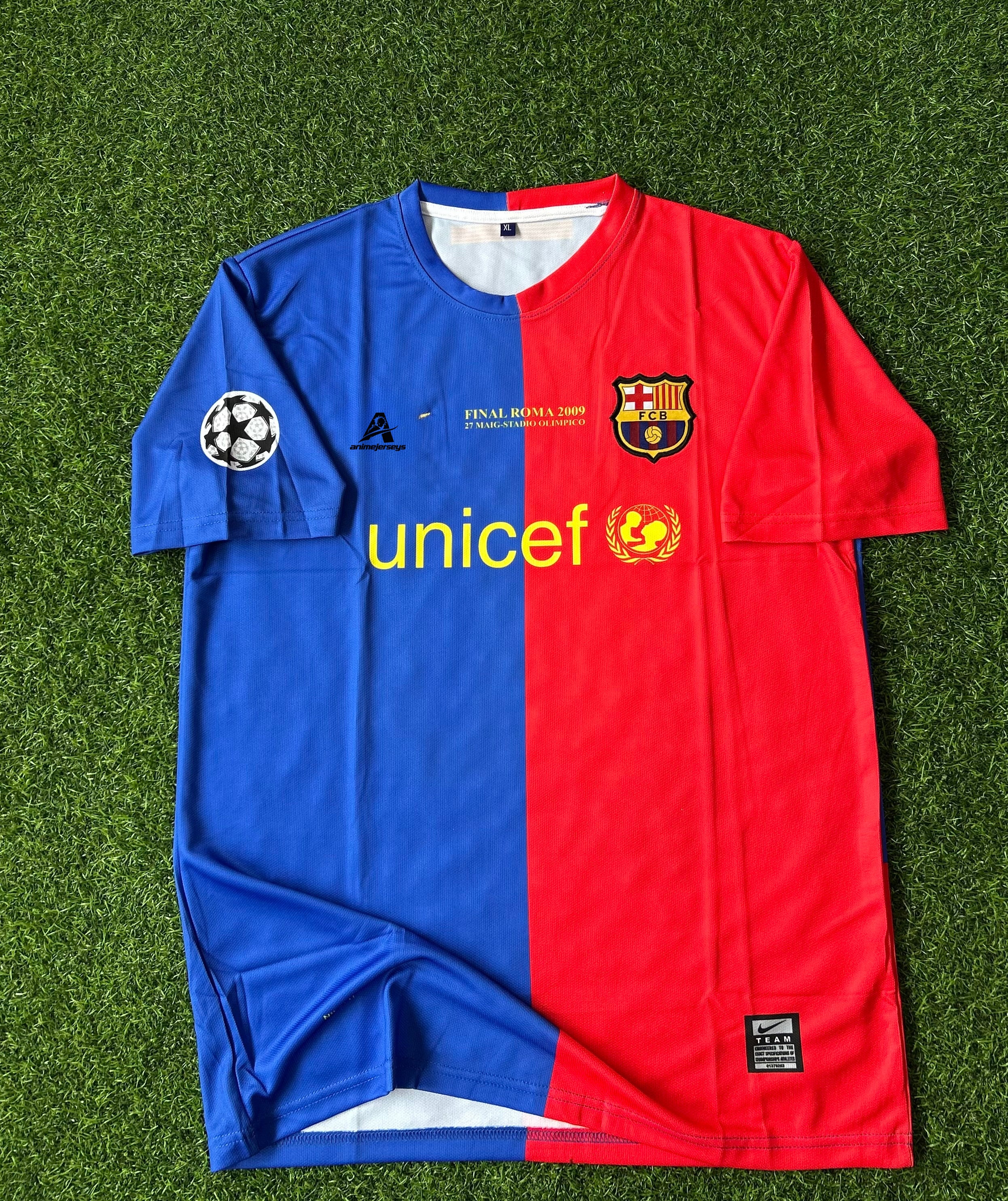 BARCELONA 2008-09 HOME KIT, HALFSLEEVE EMBROIDERY