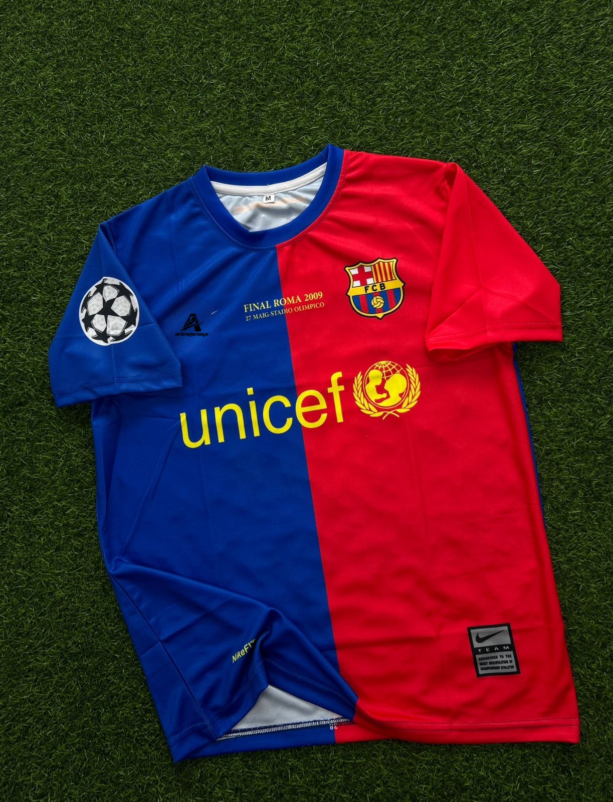 BARCELONA 2009 CHAMPIANS LEAGUE FINAL KIT. HALFSLEEVE SUBLIMATION