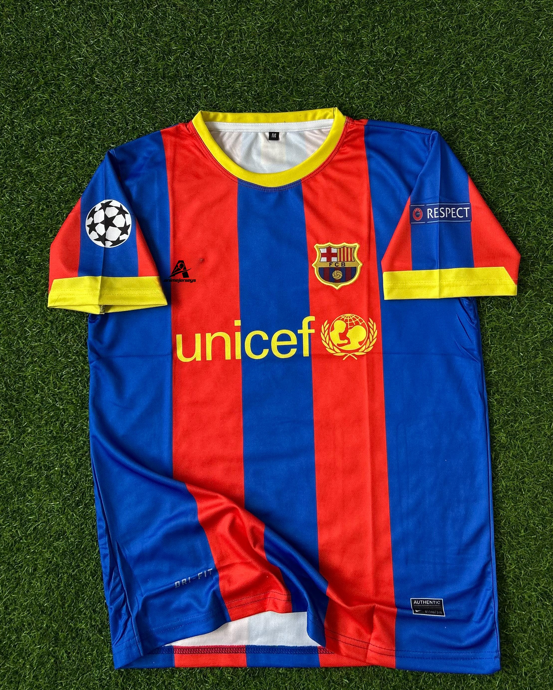 BARCELONA 2010-11 HOME KIT, HALFSLEEVE EMBROIDERY