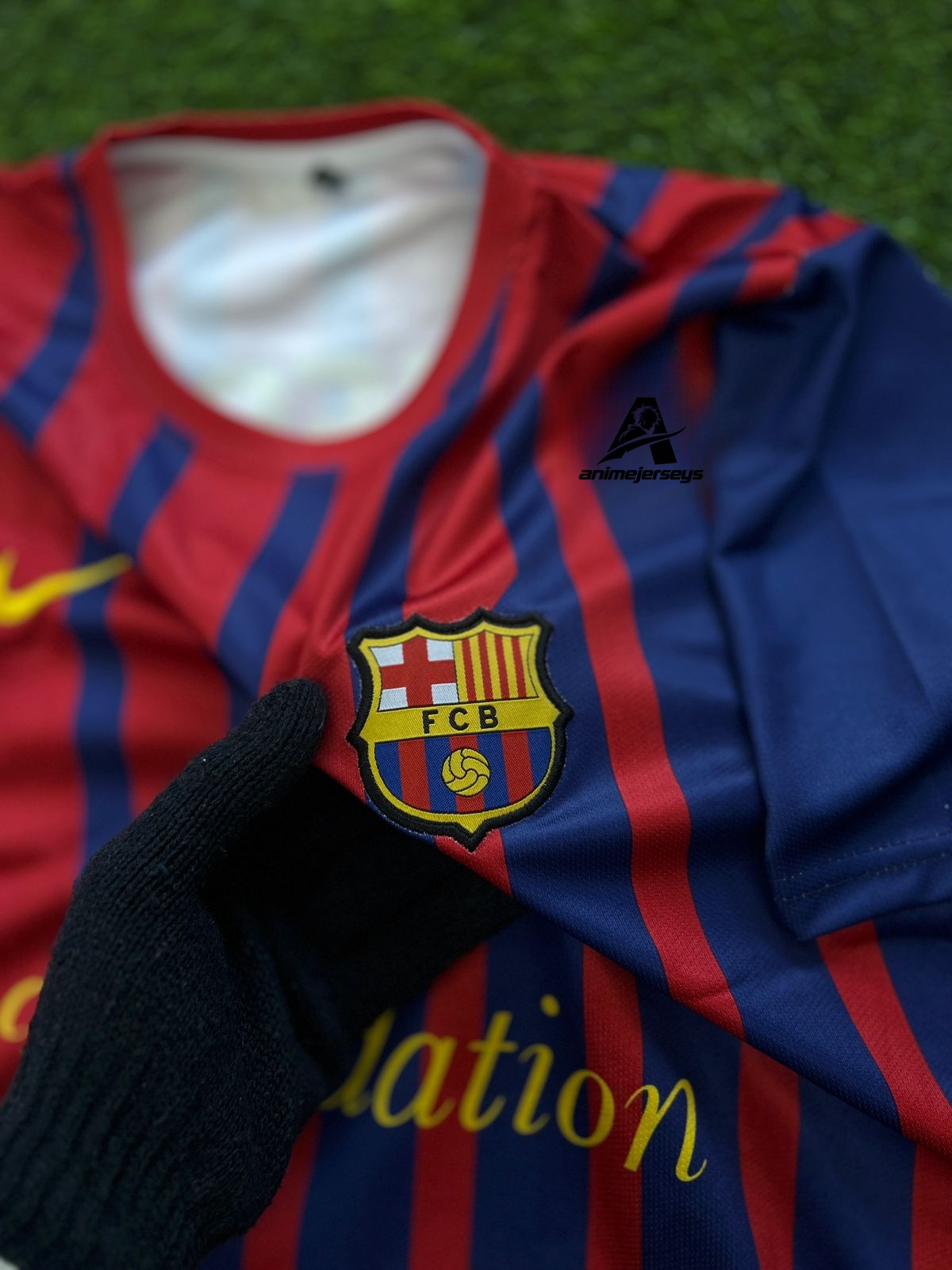 BARCELONA 2011-12 HOME KIT, HALFSLEEVE EMBROIDERY