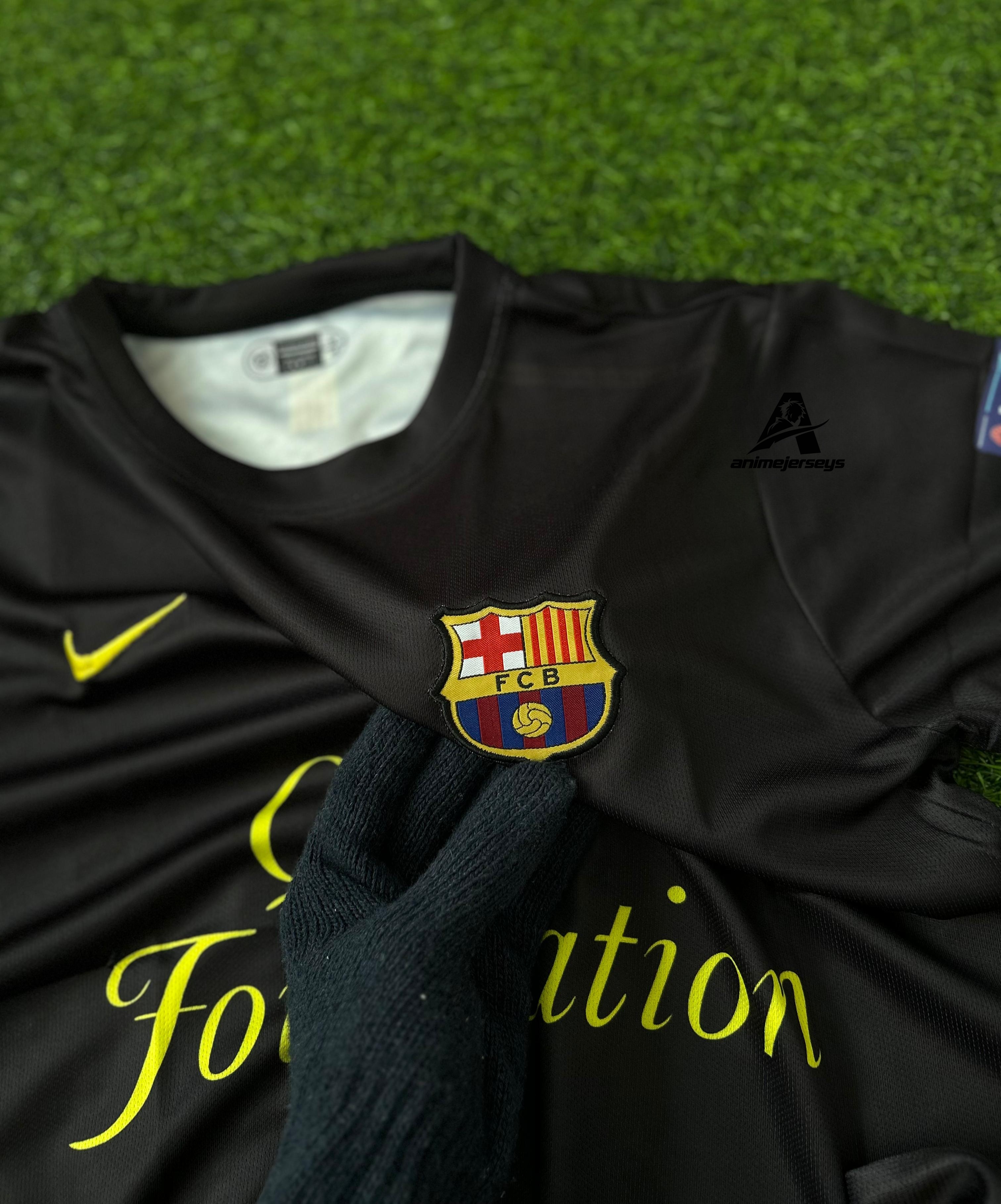 BARCELONA 2011-12 SEASON AWAY JERSEY .HALFSLEEVE EMBROIDERY