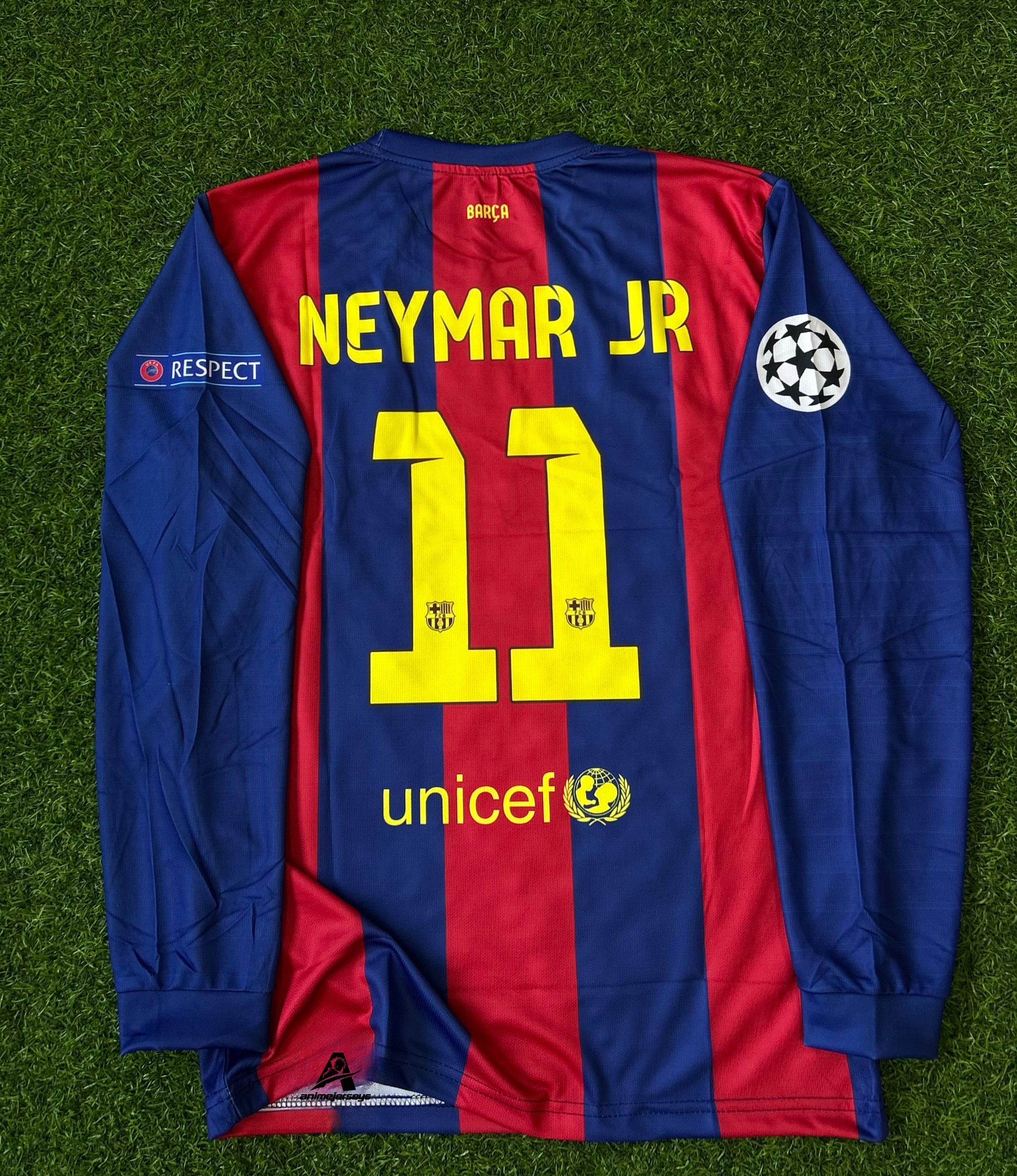 BARCELONA 2014-15 HOME JERSEY, FULL SLEEVE EMBROIDERY