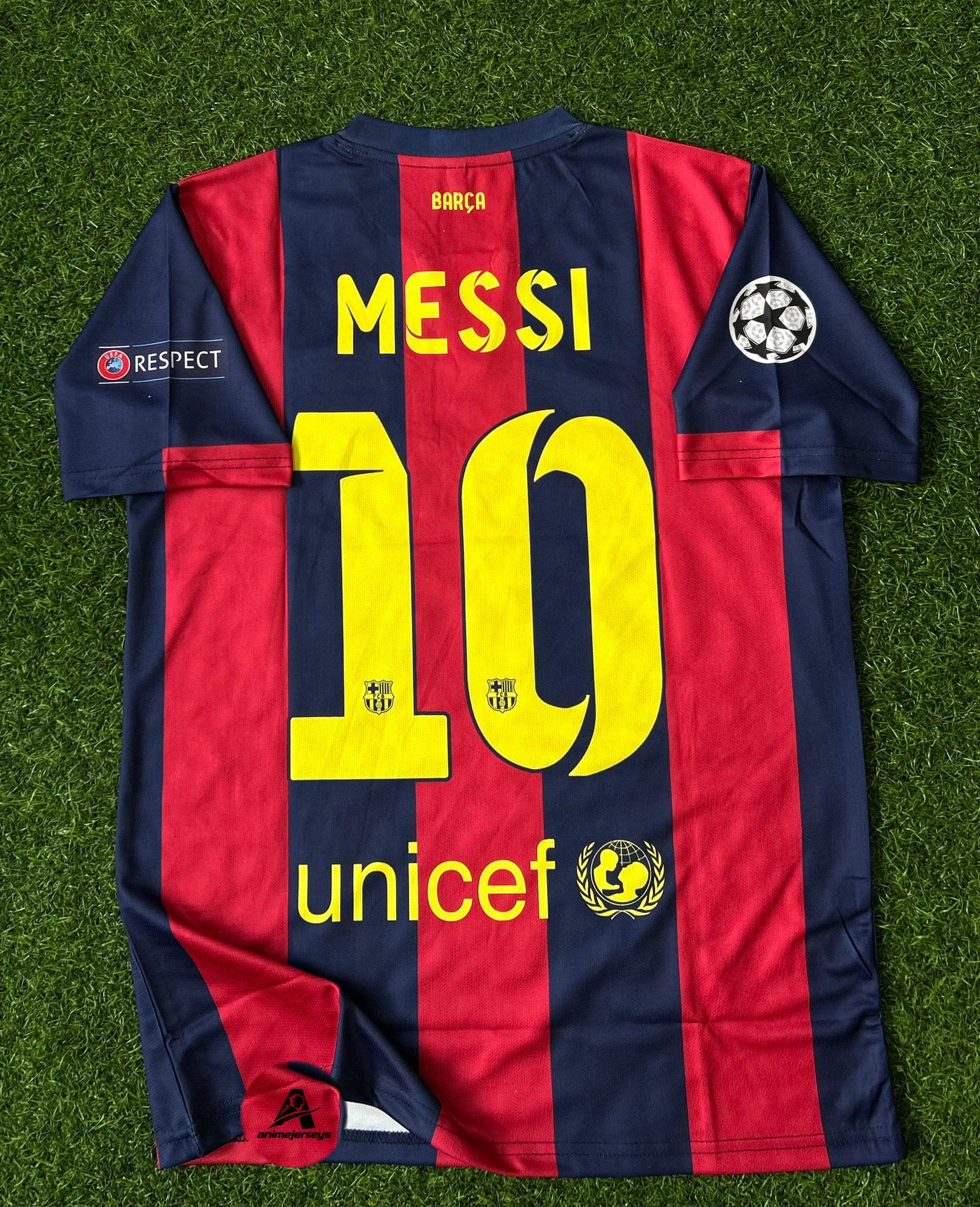 BARCELONA 2014 - 15 HOME JERSEY, HALF SLEEVE EMBROIDERY