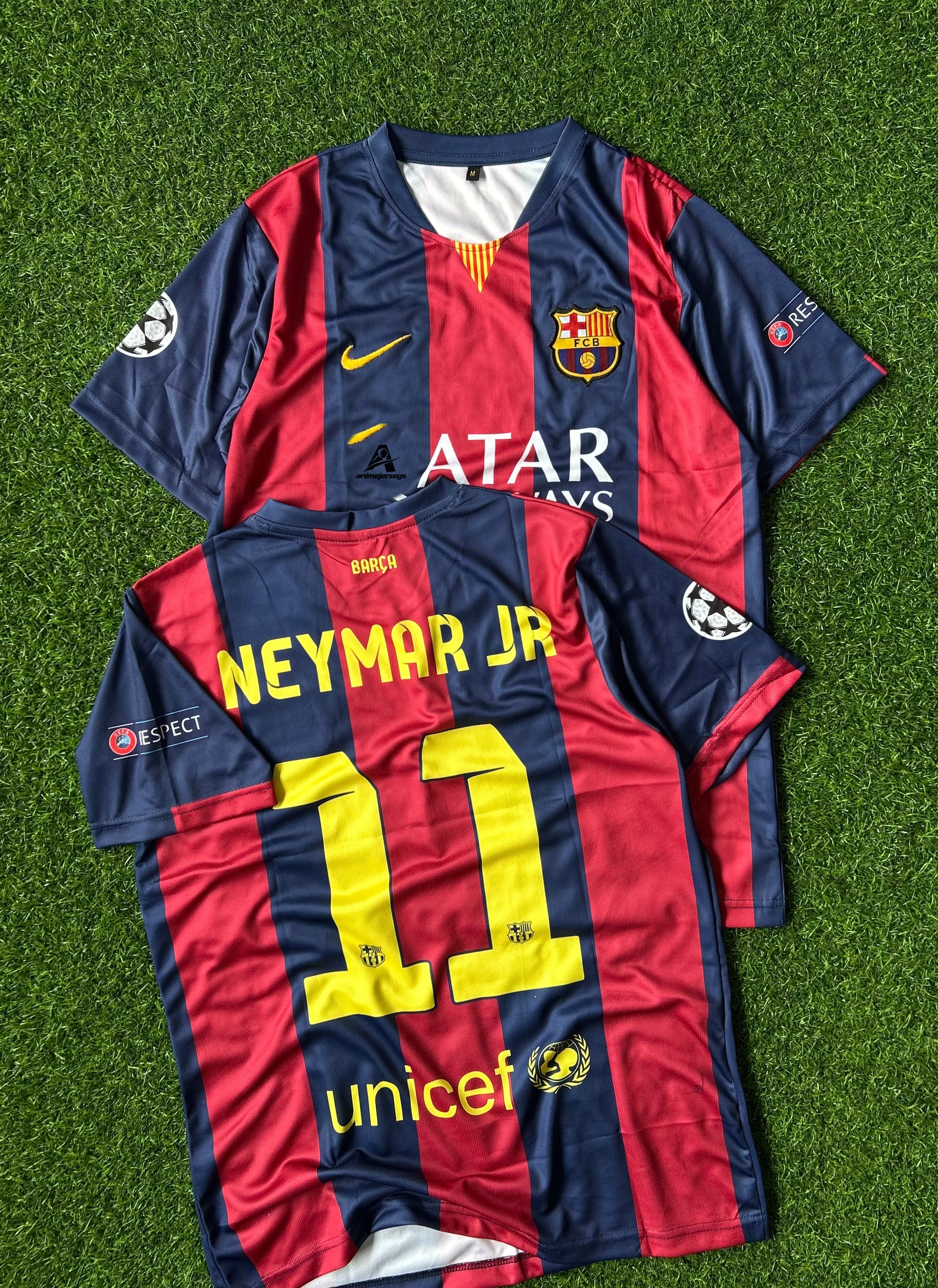 BARCELONA 2014-15 HOME JERSEY, HALF SLEEVE  EMBROIDERY