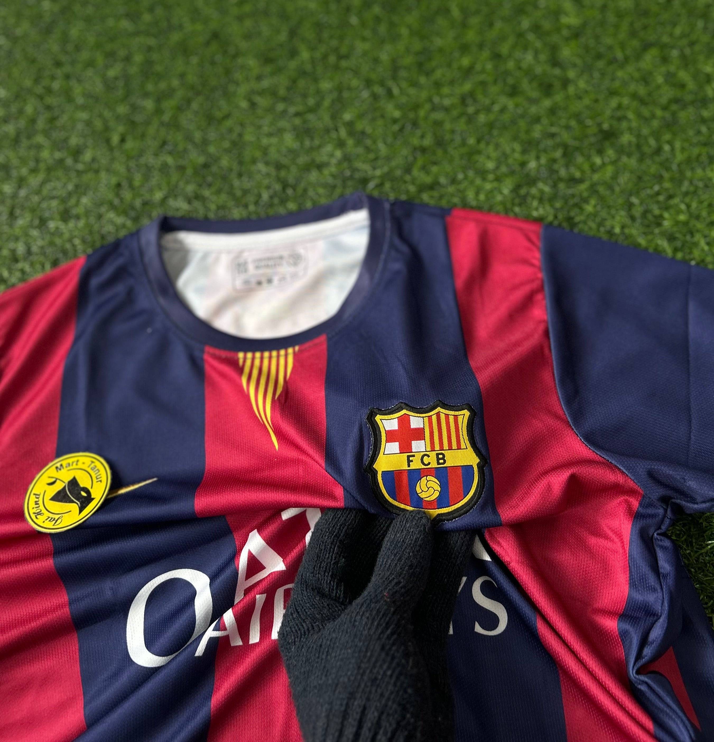 BARCELONA 2014-15 HOME JERSEY, HALF SLEEVE EMBROIDERY