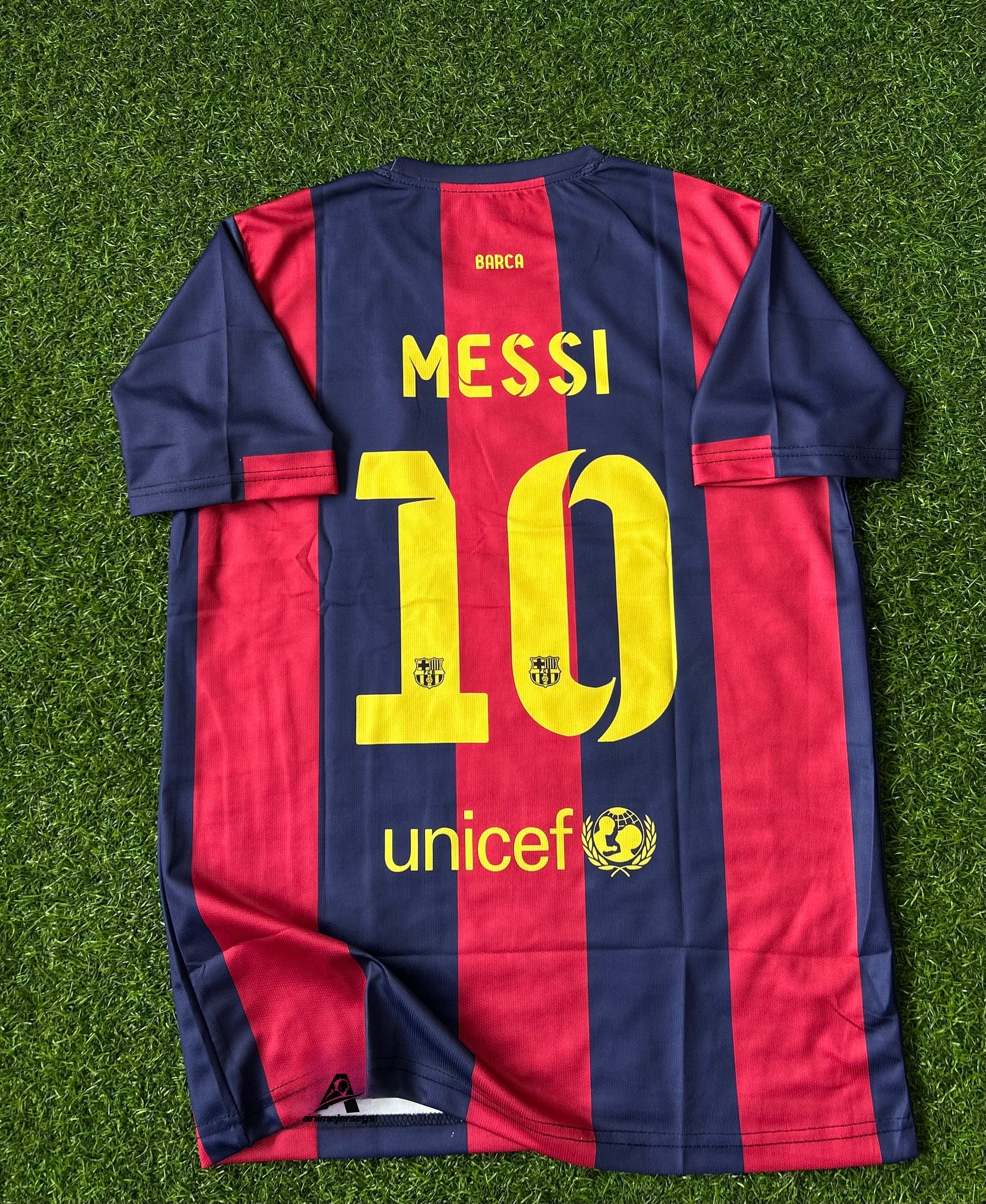 BARCELONA 2014-15 HOME JERSEY, HALF SLEEVE EMBROIDERY