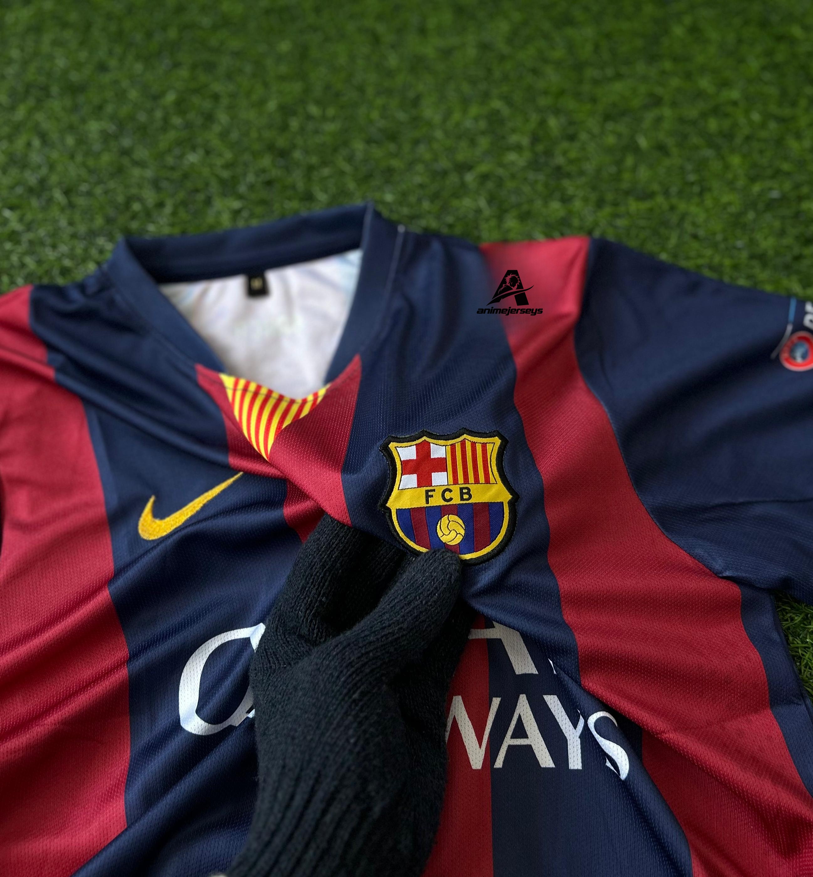 BARCELONA 2014-15 SEASON HOME KIT, HALFSLEEVE EMBROIDERY