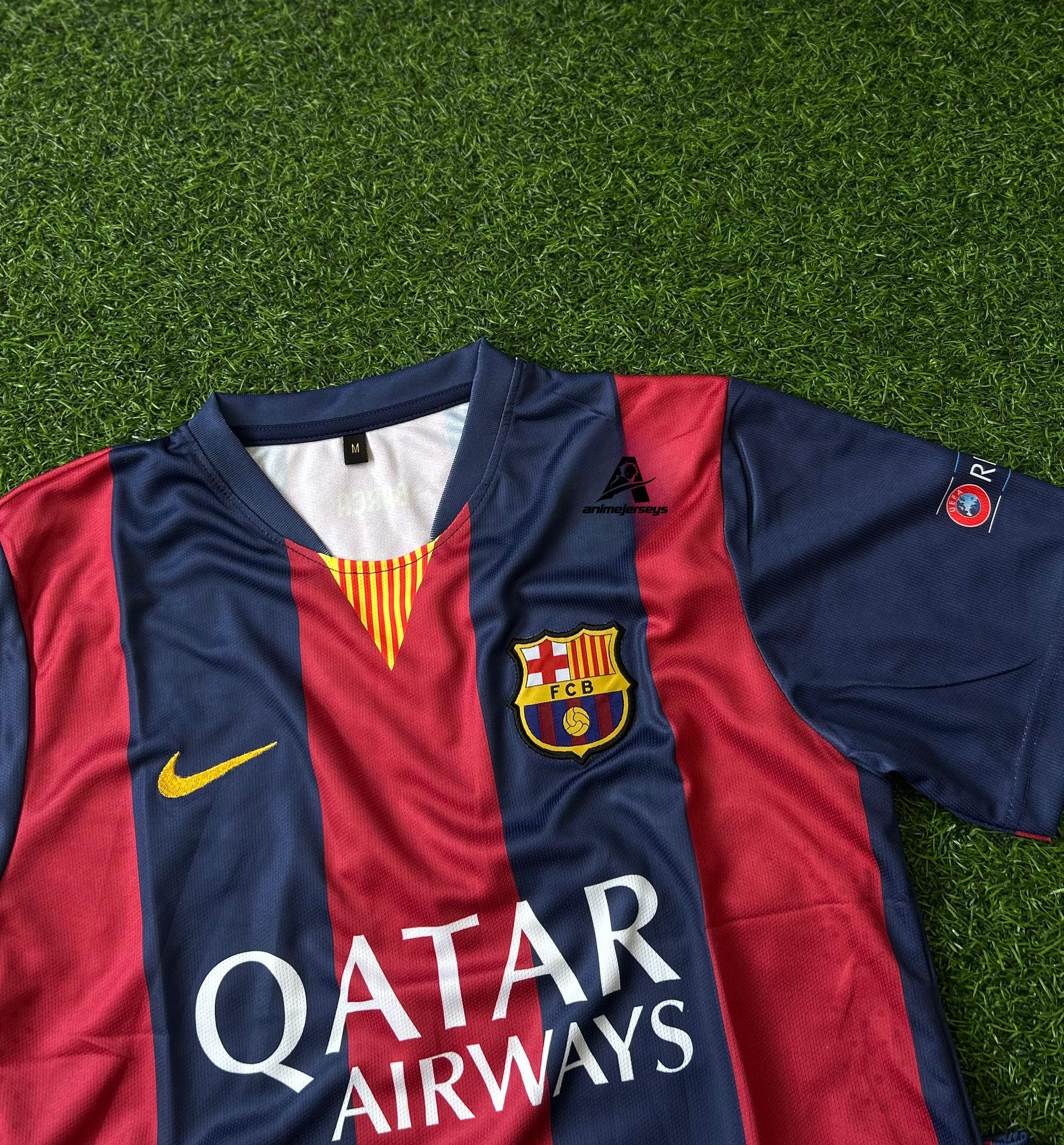 BARCELONA 2014-15 SEASON HOME KIT, HALFSLEEVE EMBROIDERY